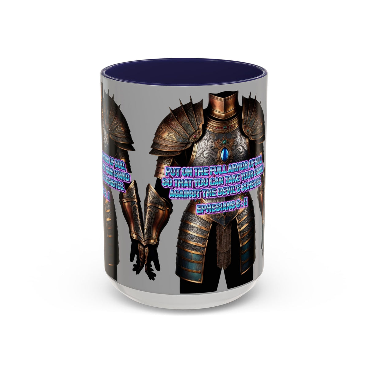 Religious Graphic Armor Of God Design - Accent Coffee Mug (11, 15oz) Printify