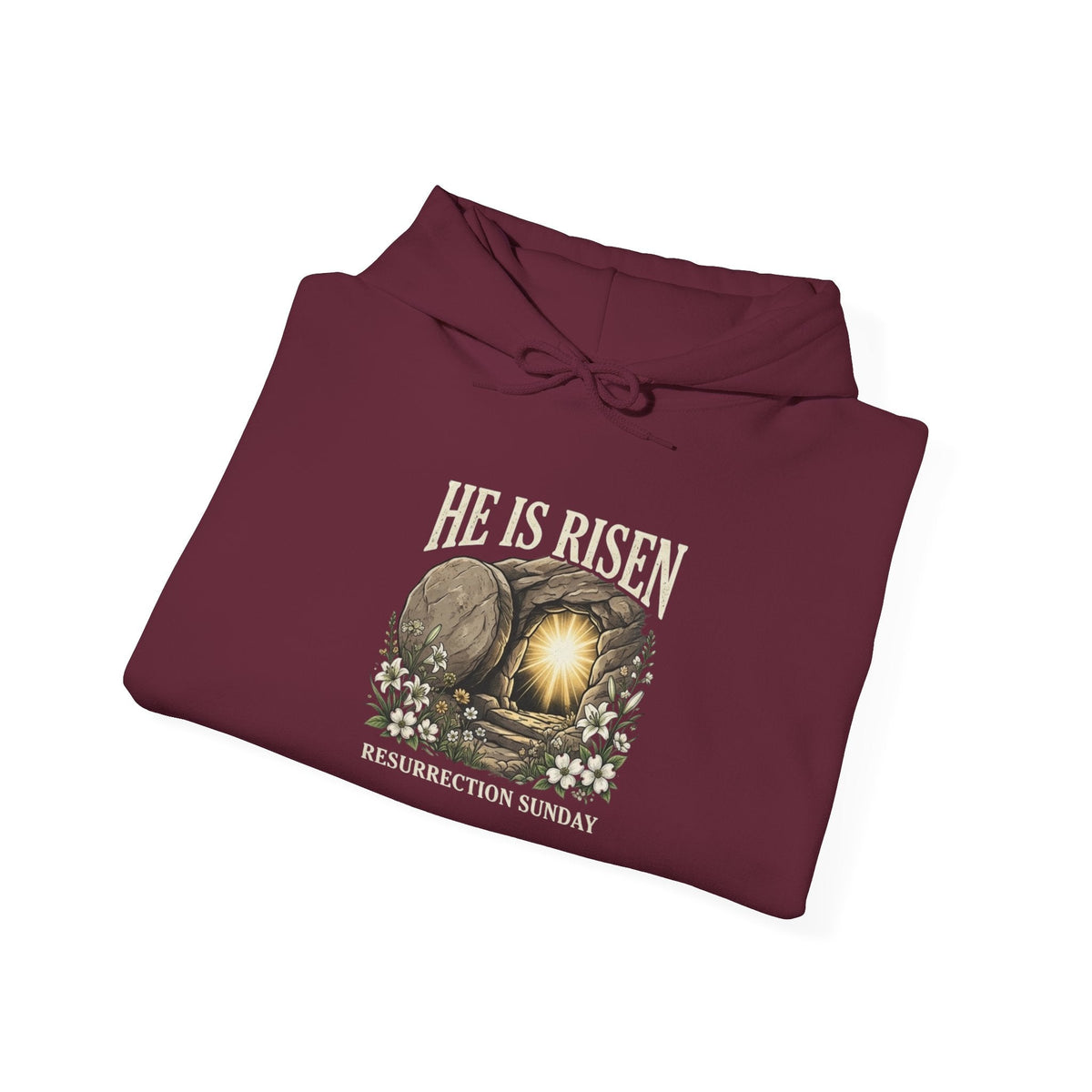He Is Risen Hoodie — Jesus Christ Resurrection Easter Hoodie Printify
