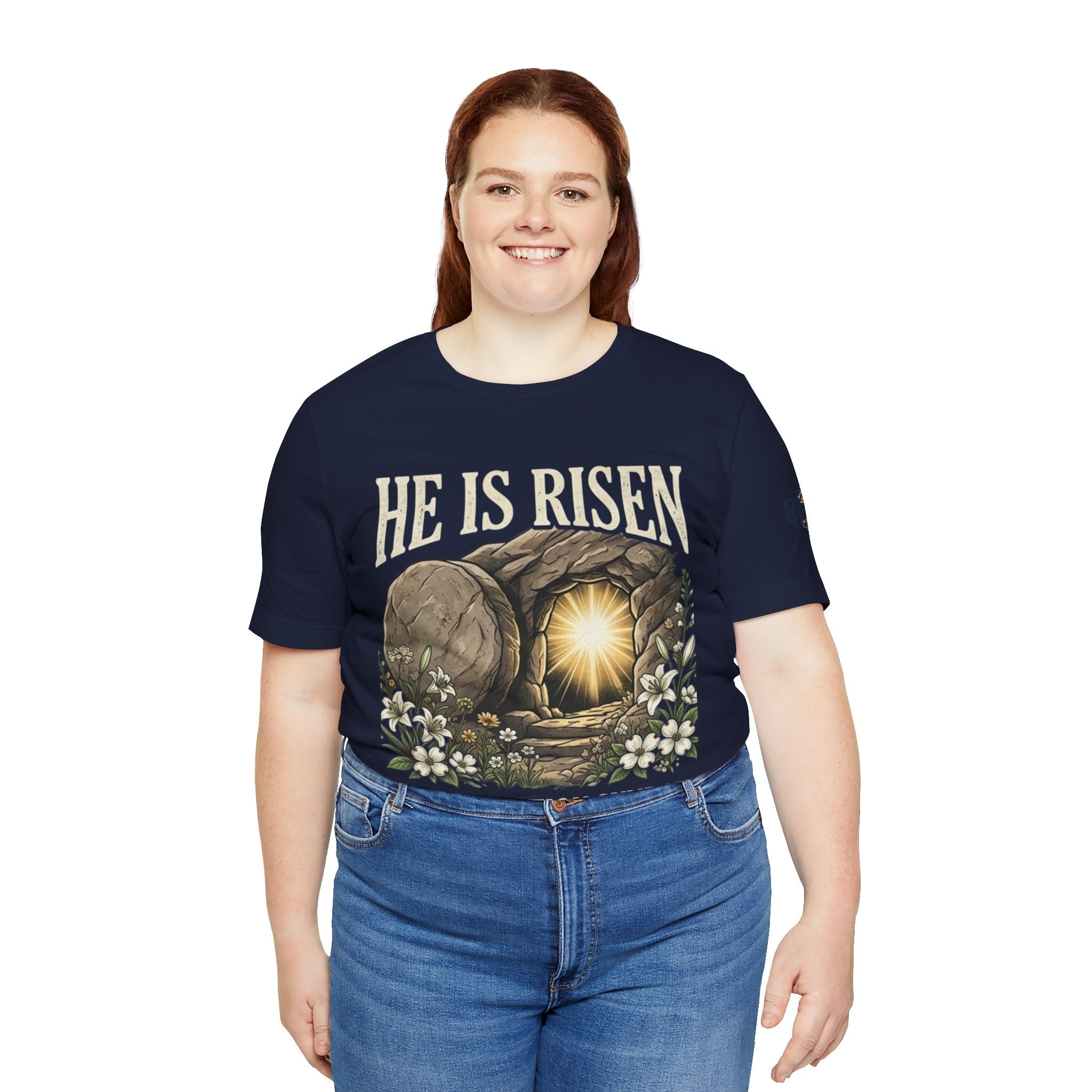 He Is Risen T-Shirt — Jesus Christ Resurrection Easter Tee Printify