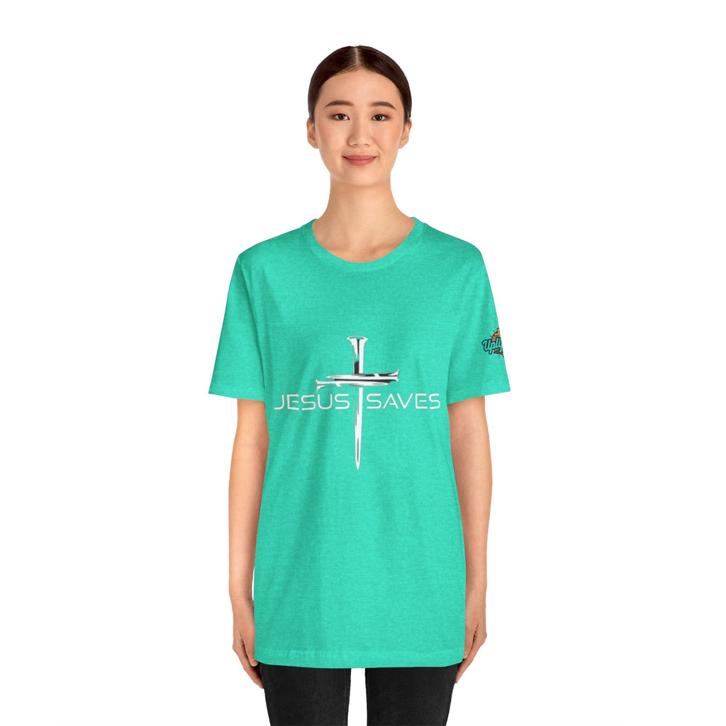 Copy of Jesus Saves T-shirt – 3 Nails Crucifix Cross Christian T-shirt for Redemption Faith & Bold Salvation Printify