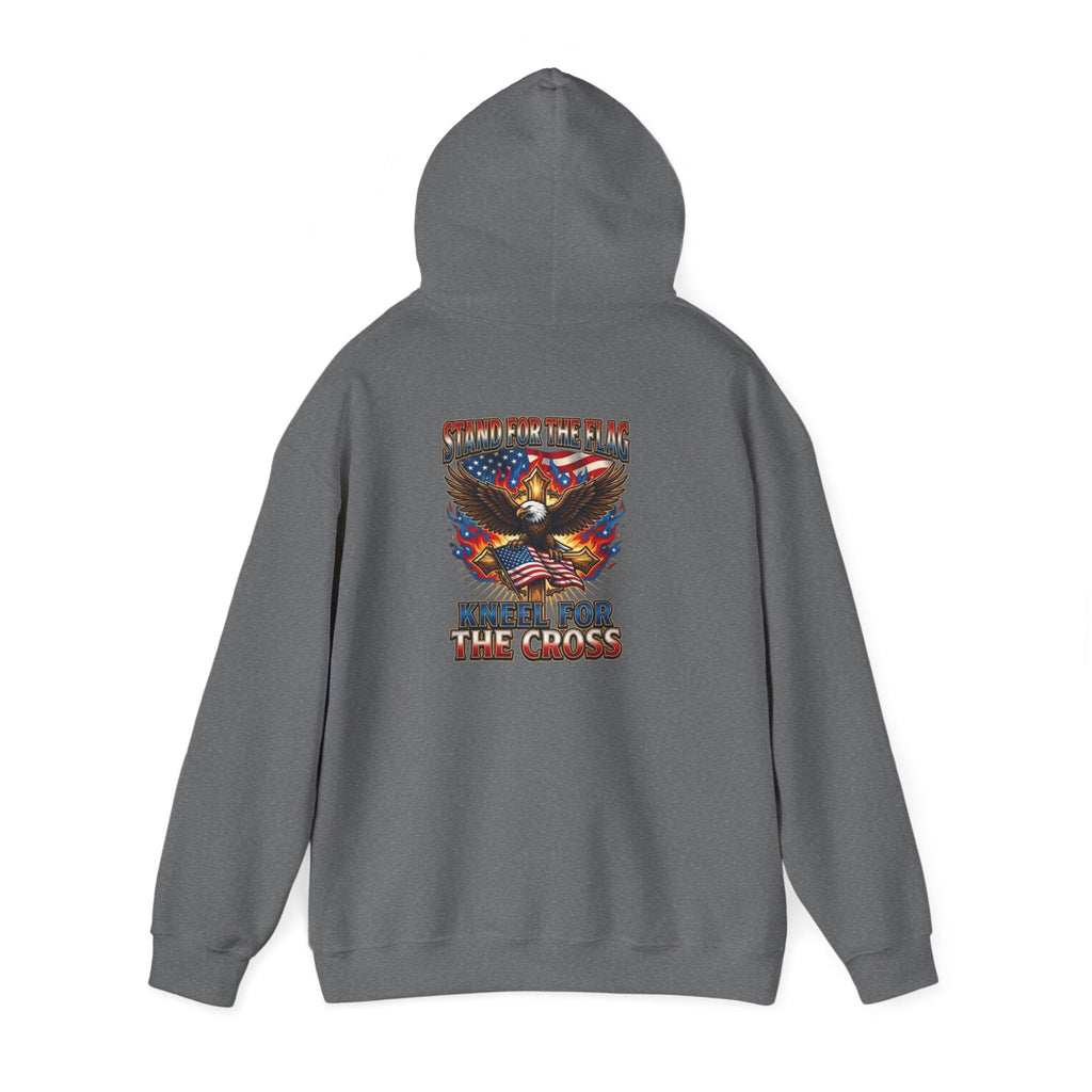 Stand for the Flag Kneel for the Cross Hoodie | Patriotic Eagle Hoodie Printify