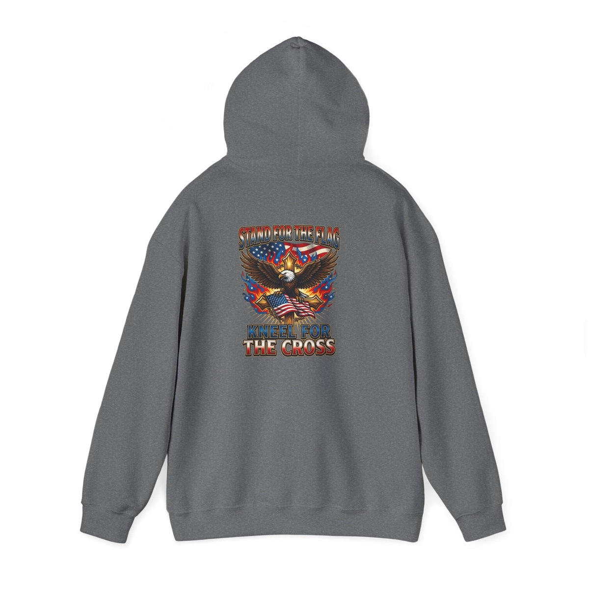 Stand for the Flag Kneel for the Cross Hoodie | Patriotic Eagle Hoodie Printify