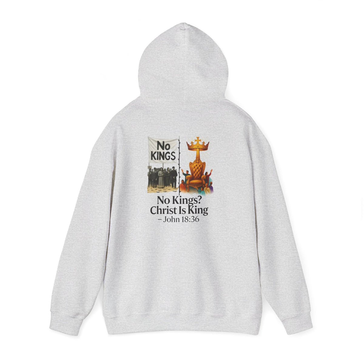 No Kings? Christ is King Hoodie – Bold Christian Hoodie for Sovereign Faith Printify