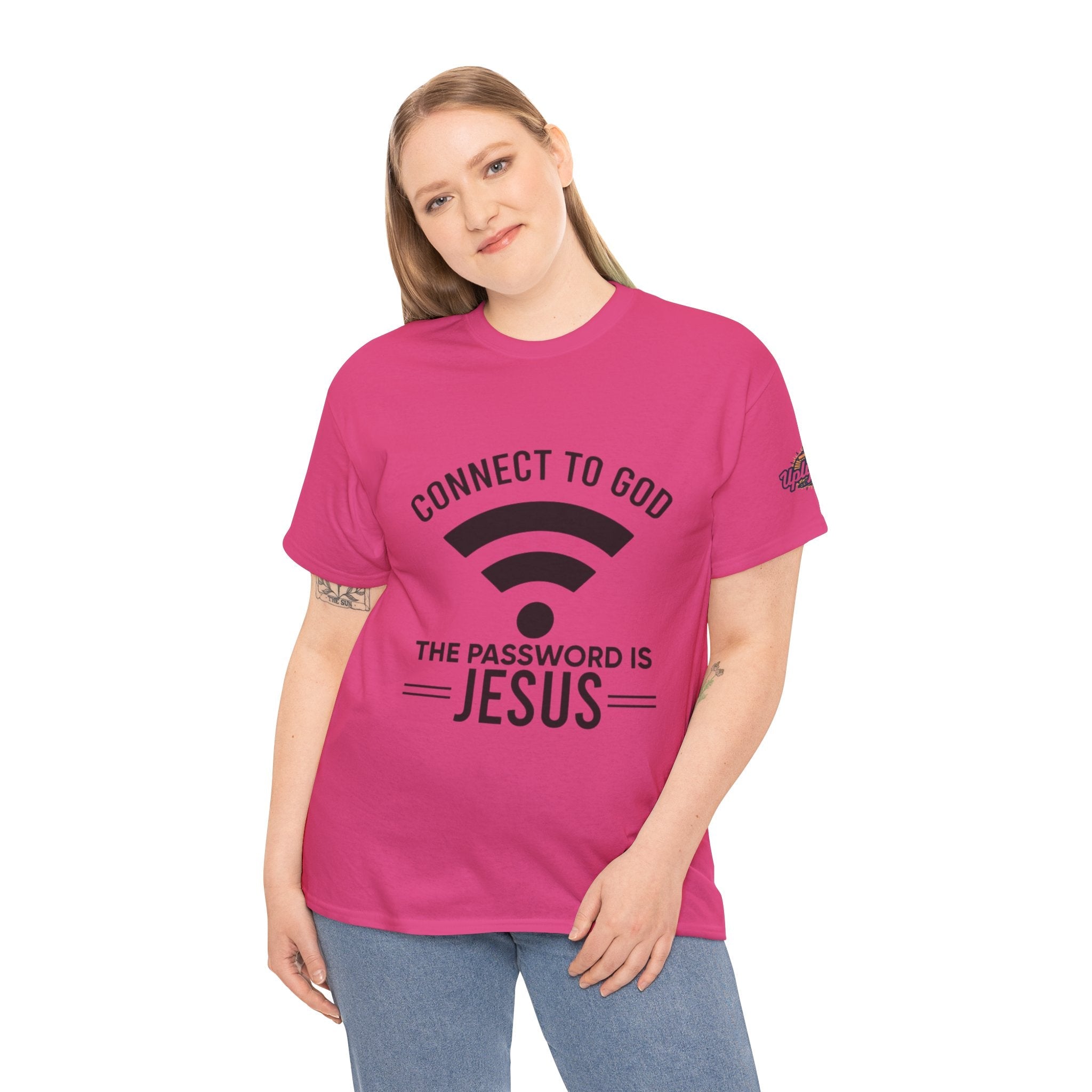 Connect to God T-shirt - WIFI Password is Jesus - Funny Christian Faith T-shirt Printify