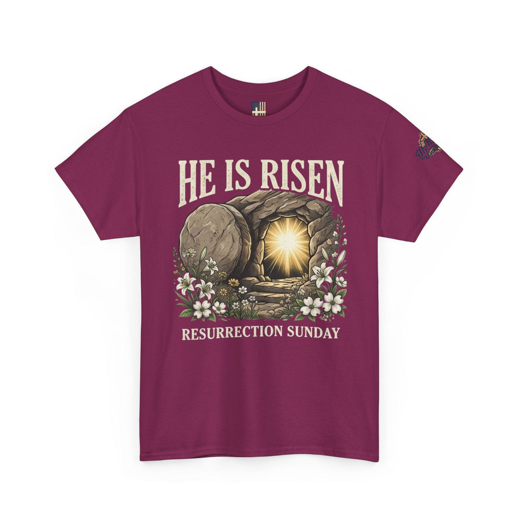 He Is Risen T-Shirt — Jesus Christ Resurrection Easter Tee Printify