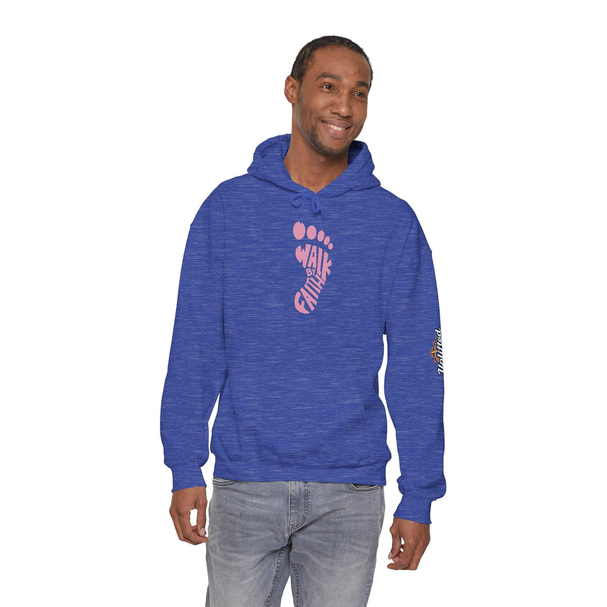 Walk By Faith Footprint Hoodie Printify