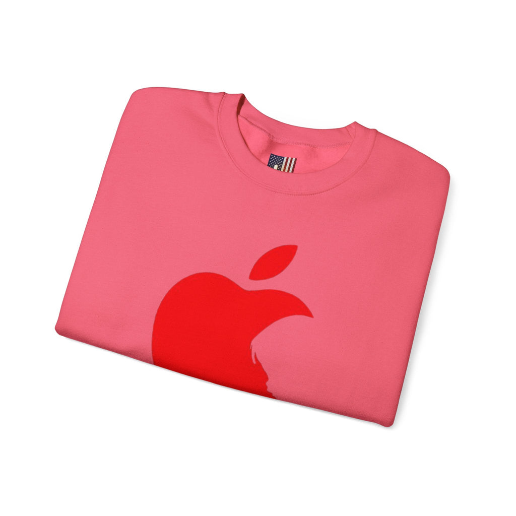 iPray Apple Logo Sweatshirt — Funny Christian Sweatshirt (Minimal Red Apple Graphic) Printify