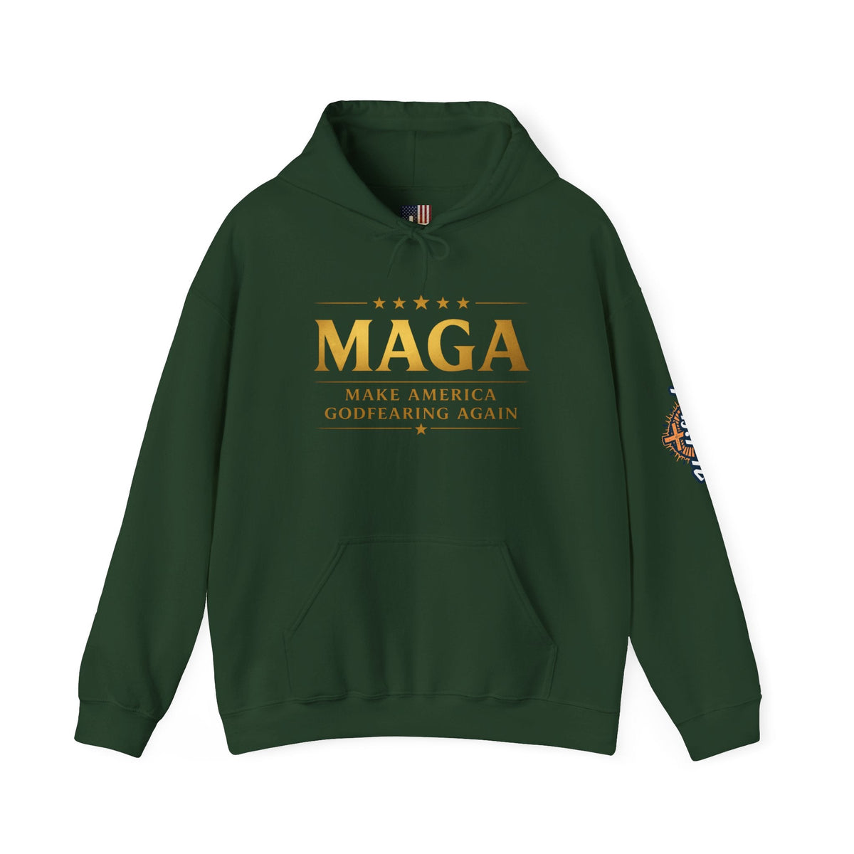 Hoodie - MAGA "Make America Godfearing Again" Political Graphic Hoodie Printify