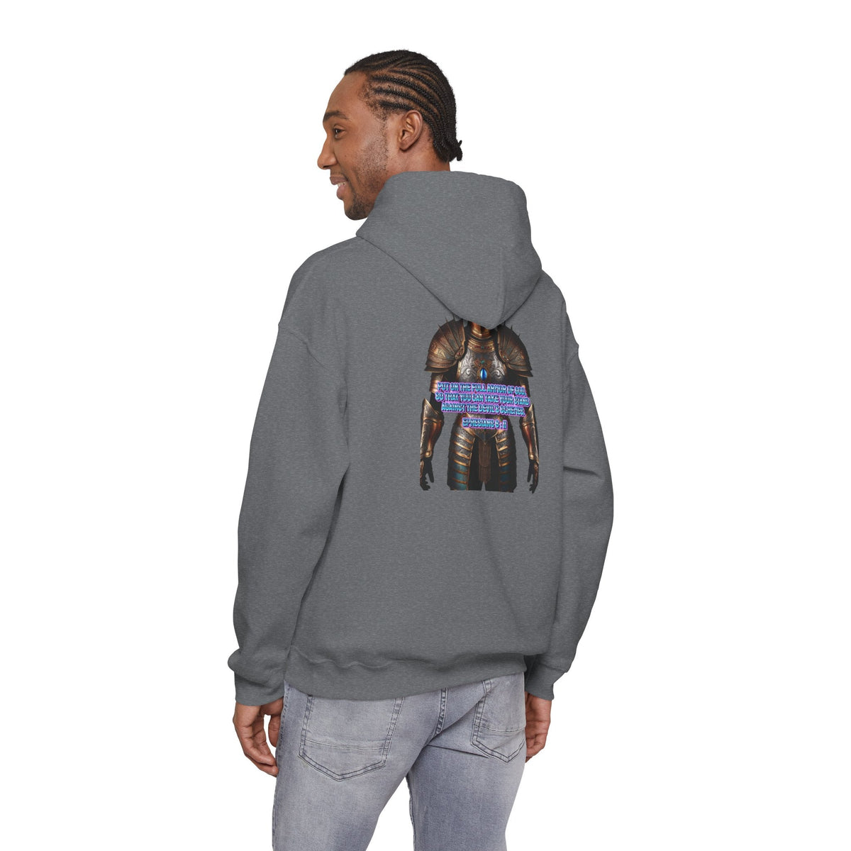 Religious Graphic Armor Of God Design - Unisex Heavy Blend™ Hooded Sweatshirt Printify