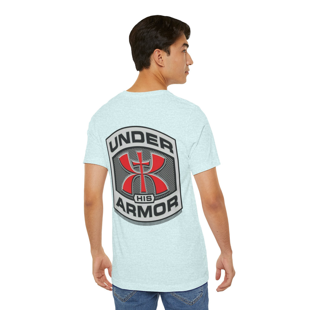 Under HIS Armor Christian T-Shirt — Faith-Inspired Under Armour Style Printify