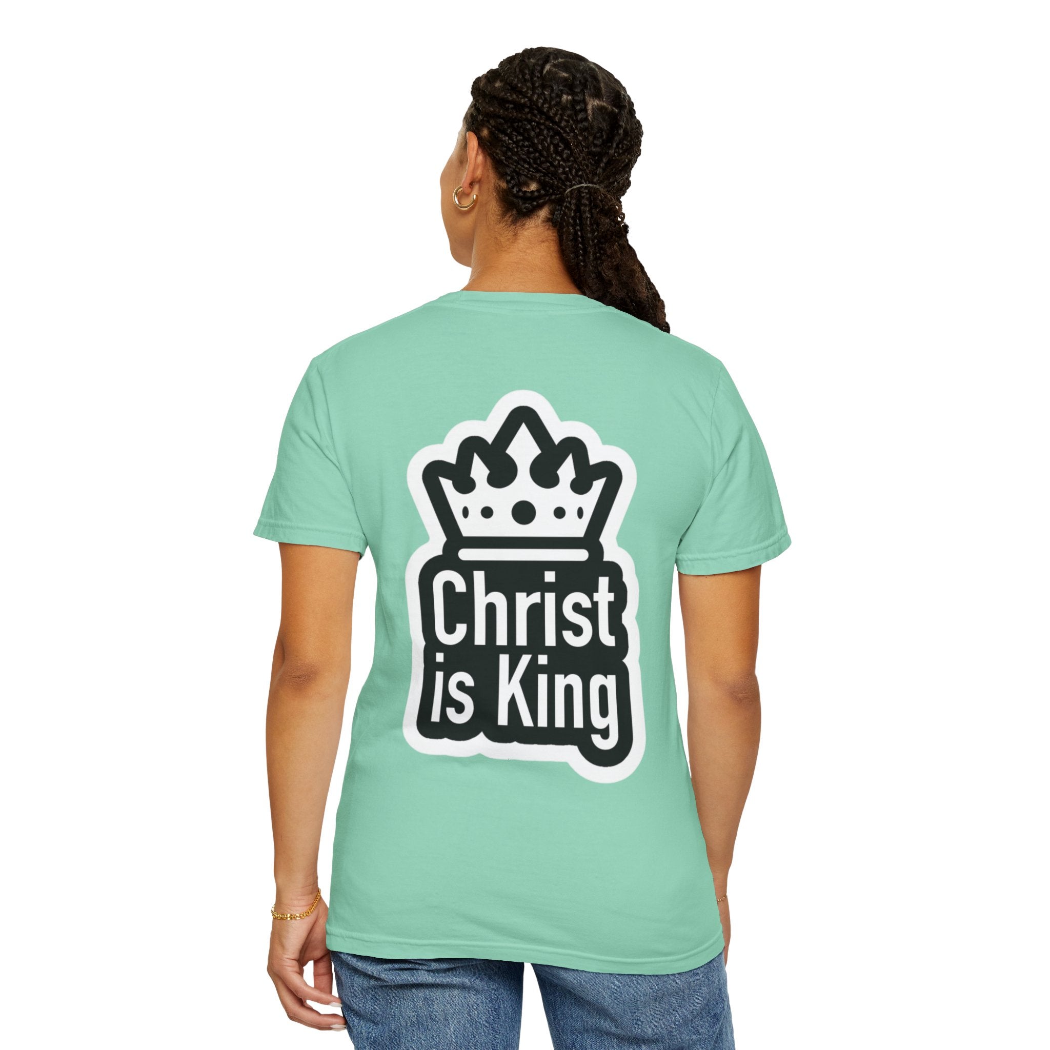 Christ is King T-Shirt – Bold Crown & Cross Christian Tee for Unashamed Faith Printify