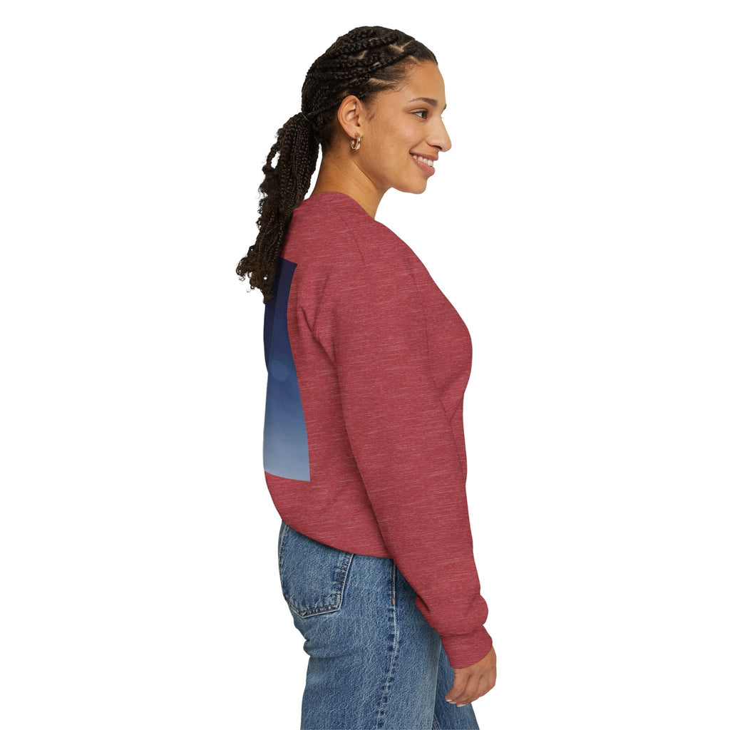 Walk by Faith, Not by Sight Sweatshirt – Moonlit Footprints Christian Sweatshirt for Cozy Nights Printify