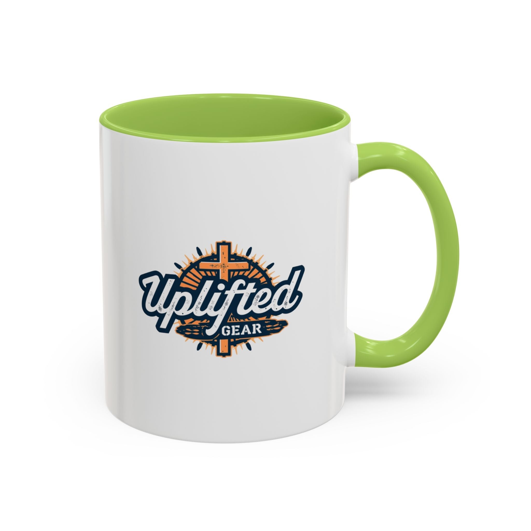 Funny Christian Coffee Mug — “Give God Control, HE Delivers” Accent Mug (11/15oz) Printify