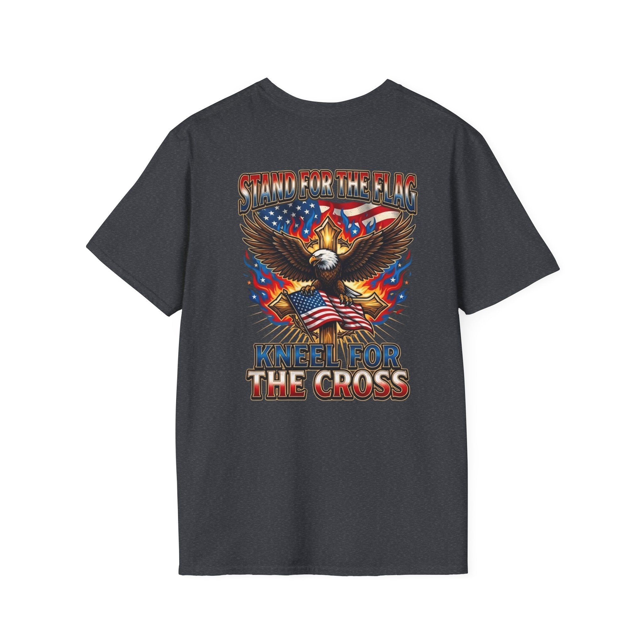 Stand for the Flag Kneel for the Cross T-shirt | Patriotic Eagle T-shirt Printify