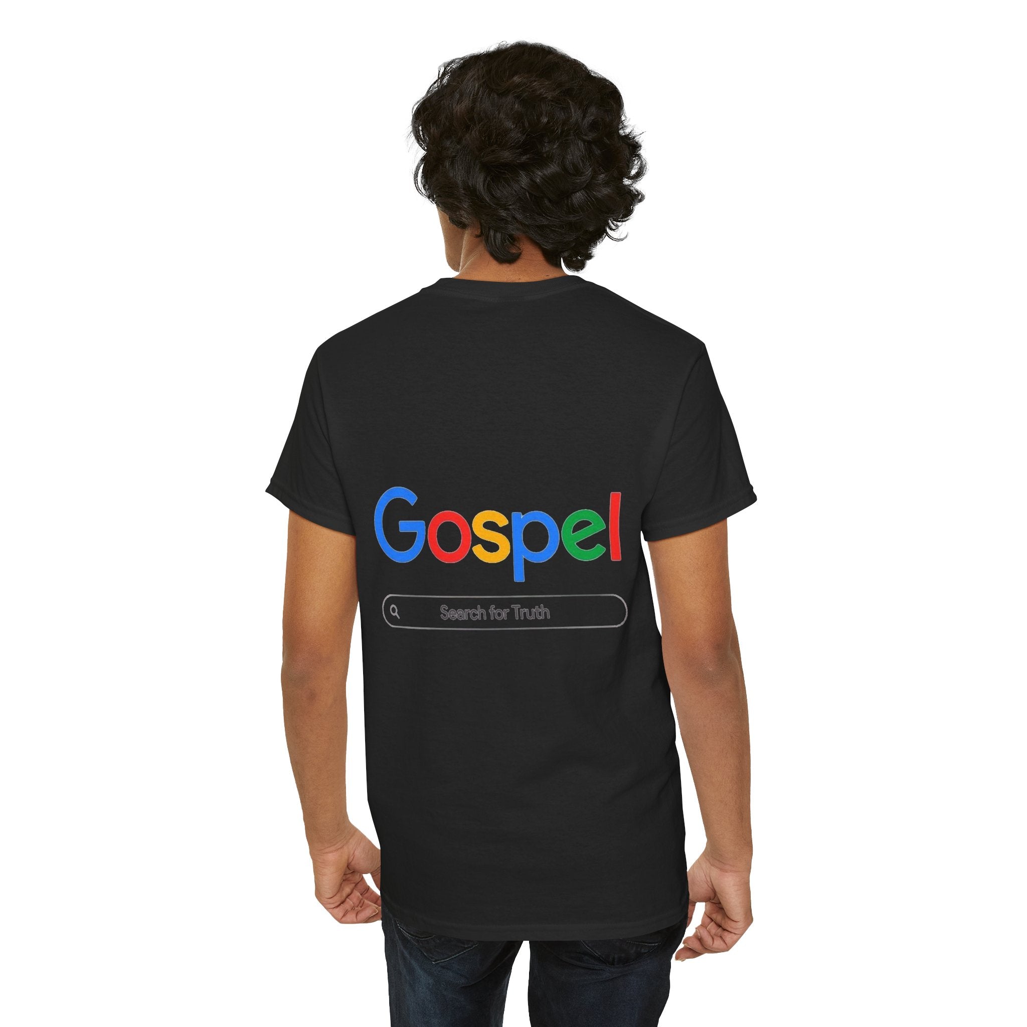 Gospel Graphic Tee — "Gospel" Colorful Logo Christian T-Shirt Printify
