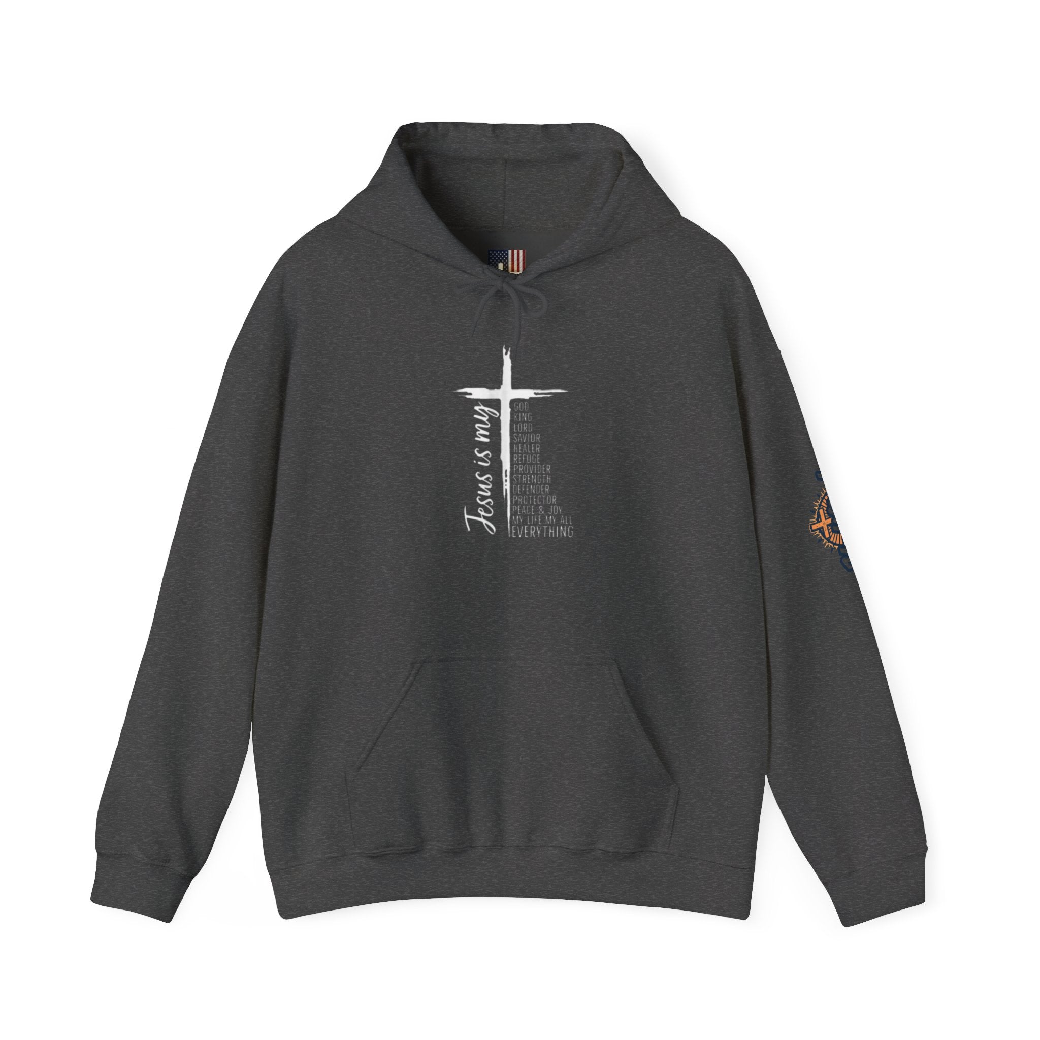 Jesus Is My Everything Hoodie – Cross List God King Lord Savior Christian Sweatshirt for Total Surrender Faith Printify