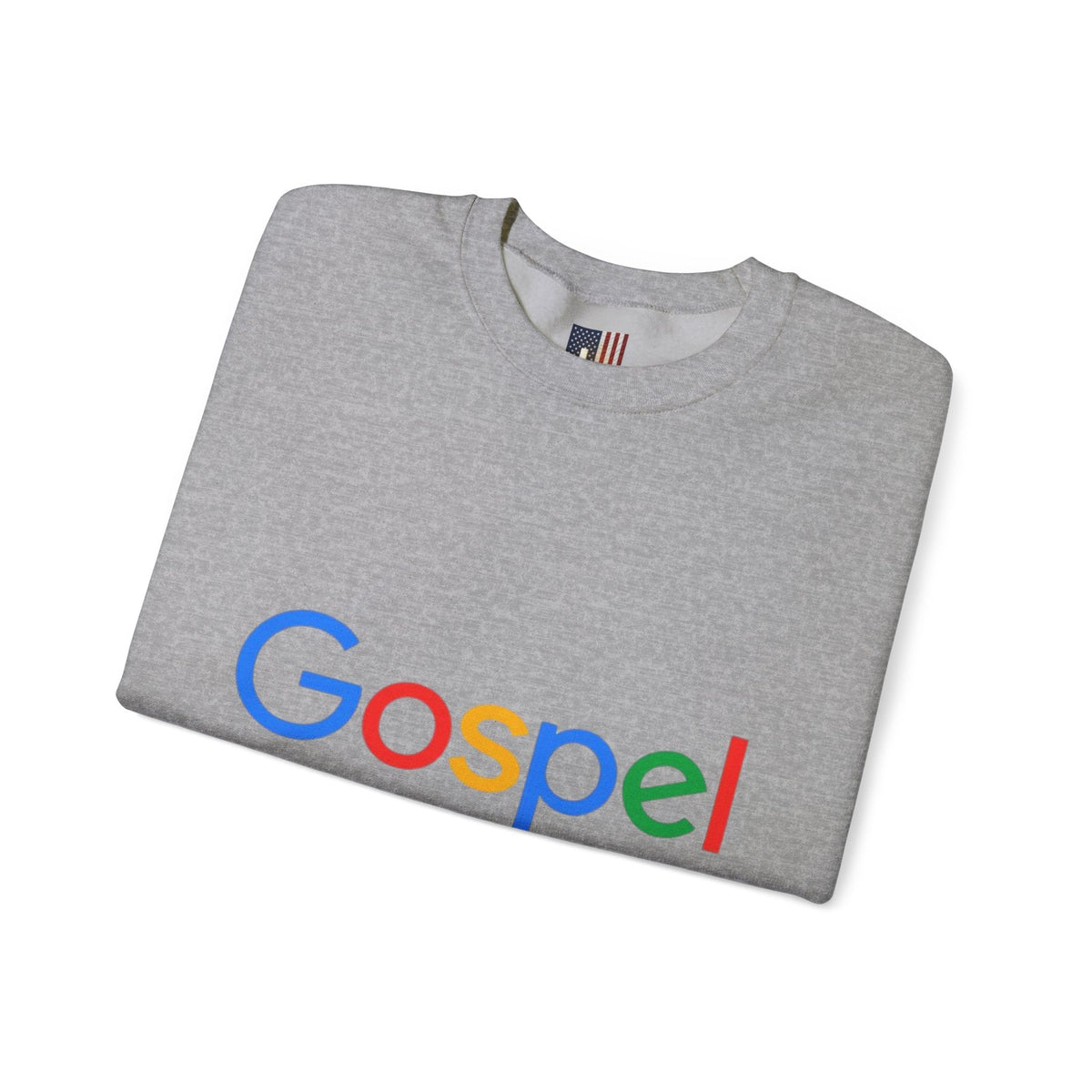 Gospel Graphic Sweatshirt — "Gospel" Colorful Logo Christian Sweatshirt Printify