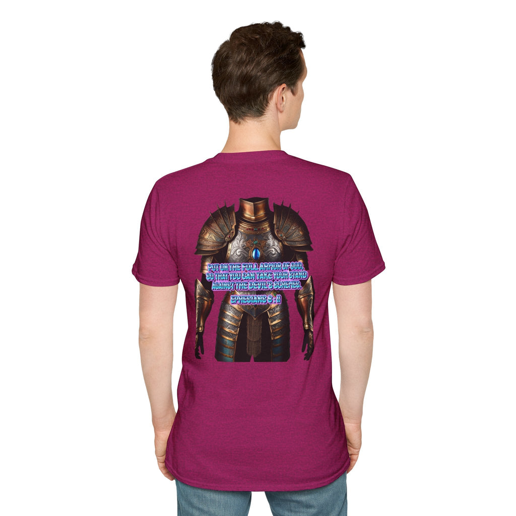 Religious Graphic Tee with Armor Of God Design - Unisex Softstyle T-Shirt Printify