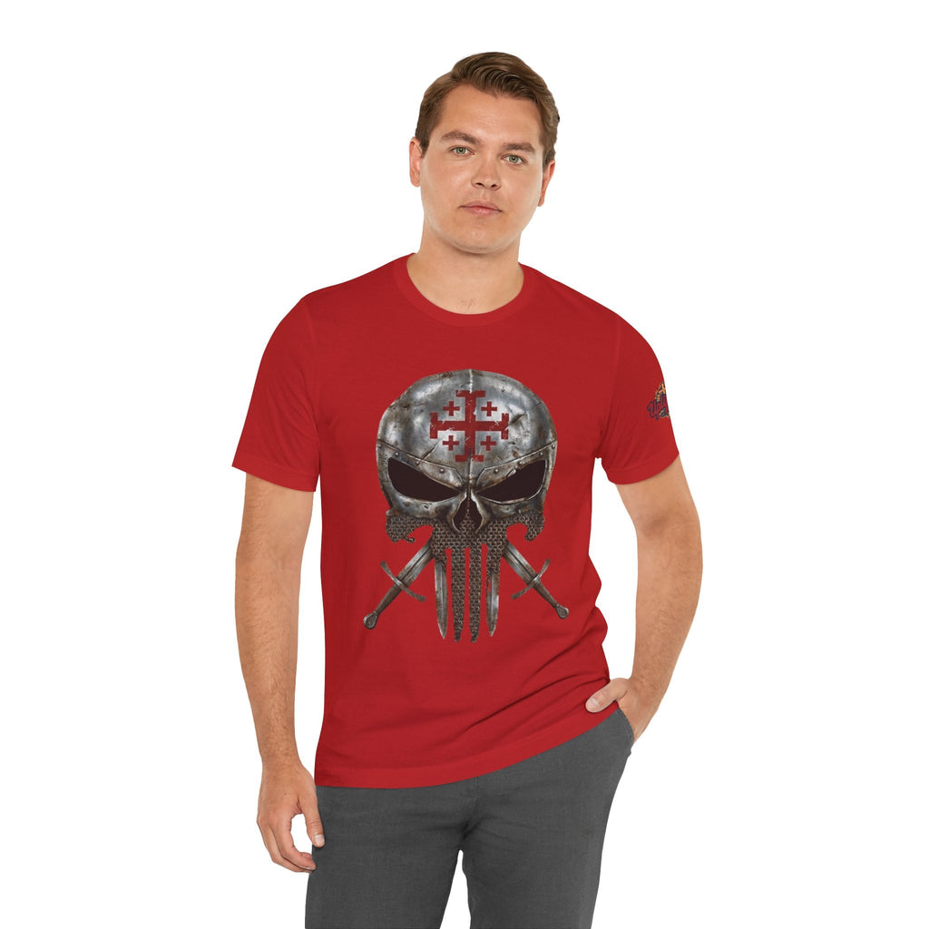 Crusader Knight Christian Skull T-shirt - Warrior Armor of God T-shirt Printify