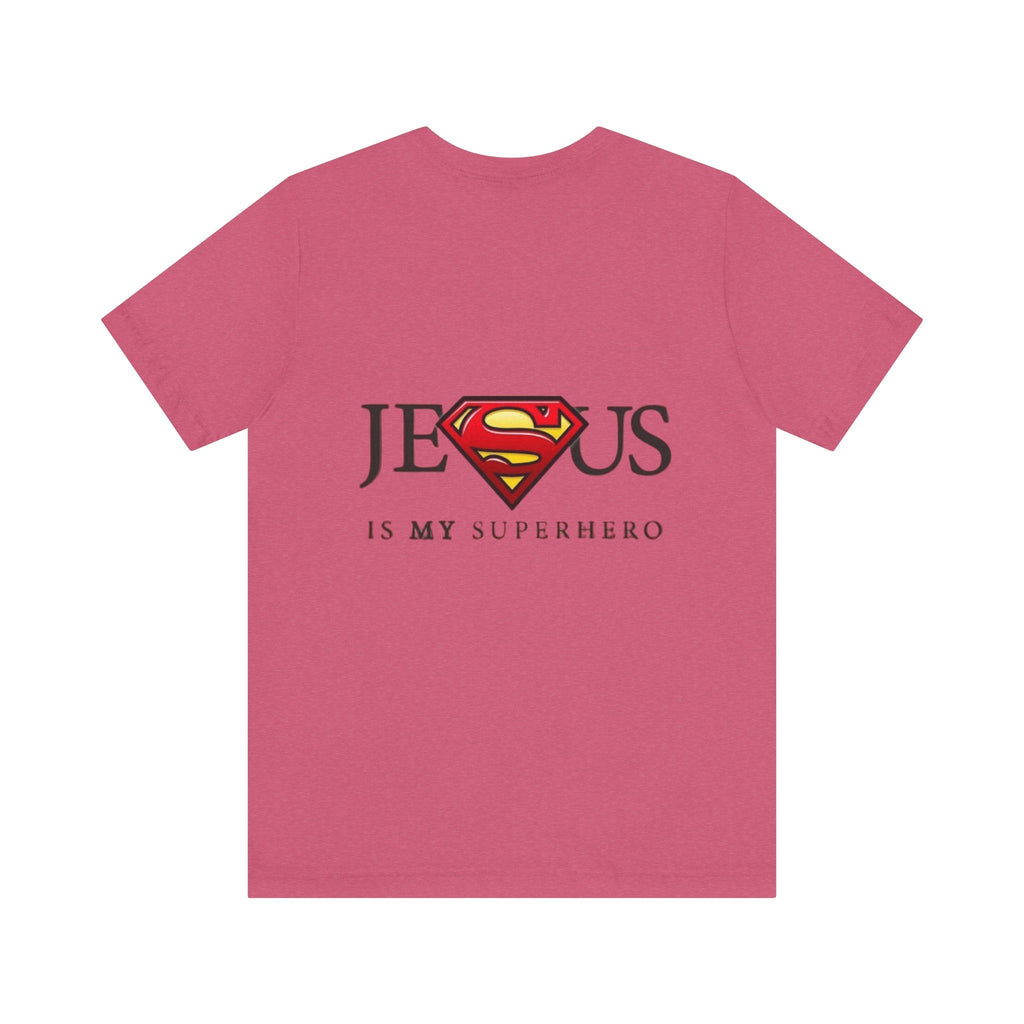 Jesus Is My Superhero T-Shirt — Faith-Based Superman-Inspired Tee Printify