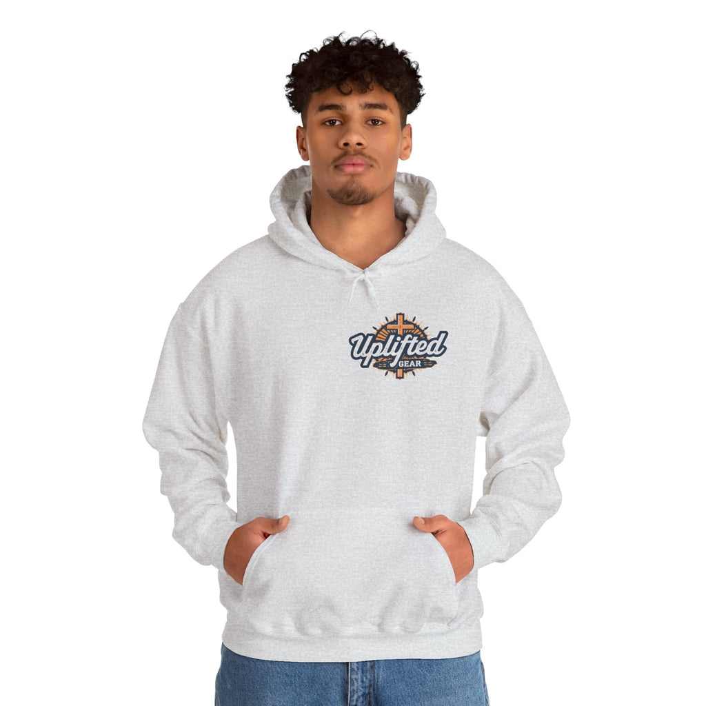 Uplifted Gear Christian Hoodie – Bold Logo Faith Hoodie for Inspired Living Printify