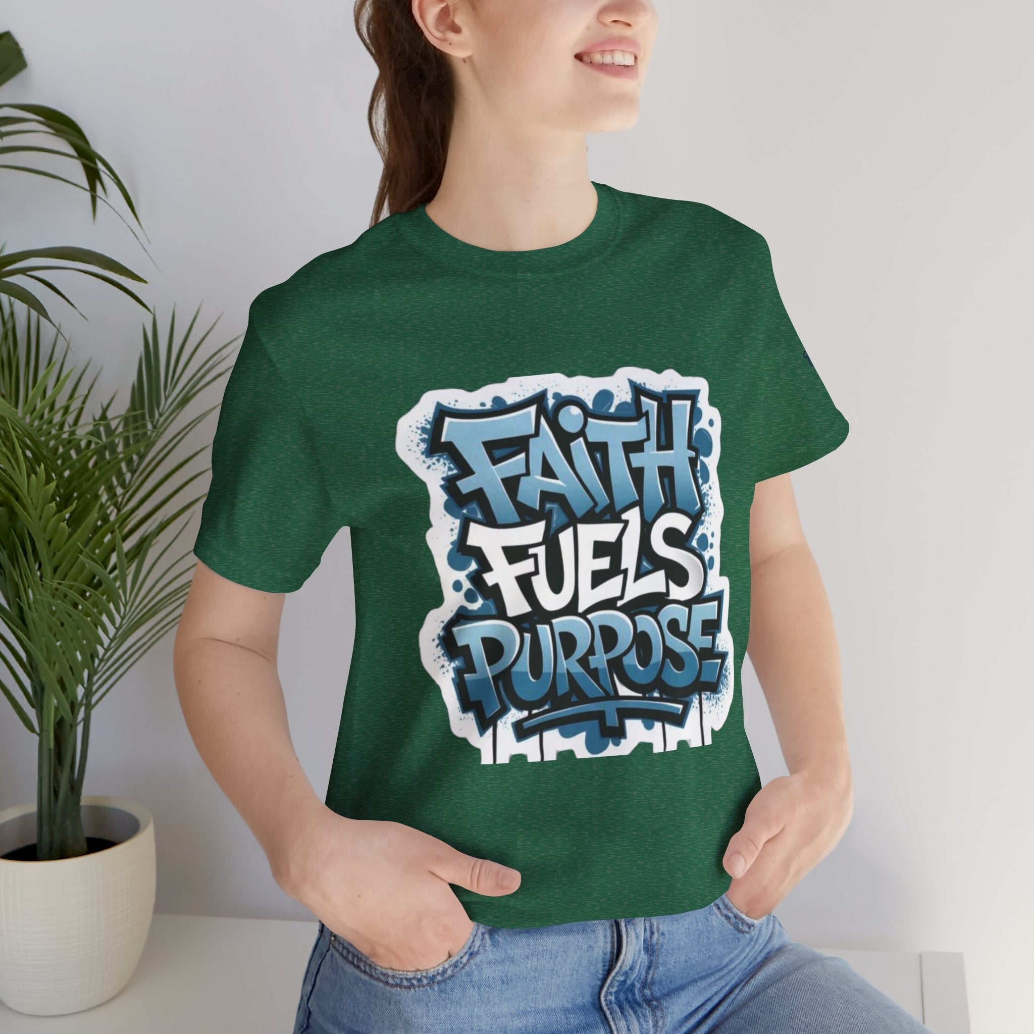 Faith Fuels Purpose T-shirt – Inspirational Christian T-shirt for Divine Drive & Unstoppable Belief Printify