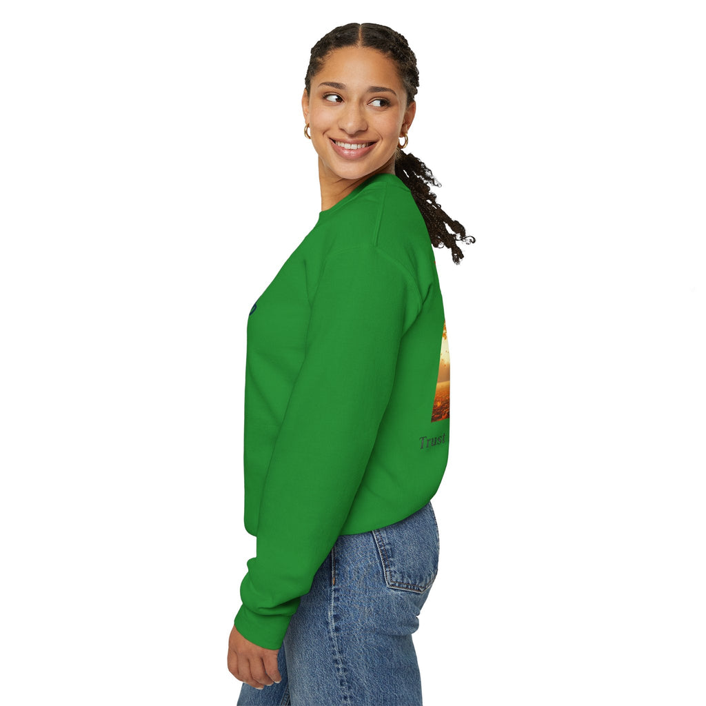 Trust in the Lord Sweatshirt – Autumn Tree Proverbs 3:5 Christian Sweatshirt for Cozy Faith Printify