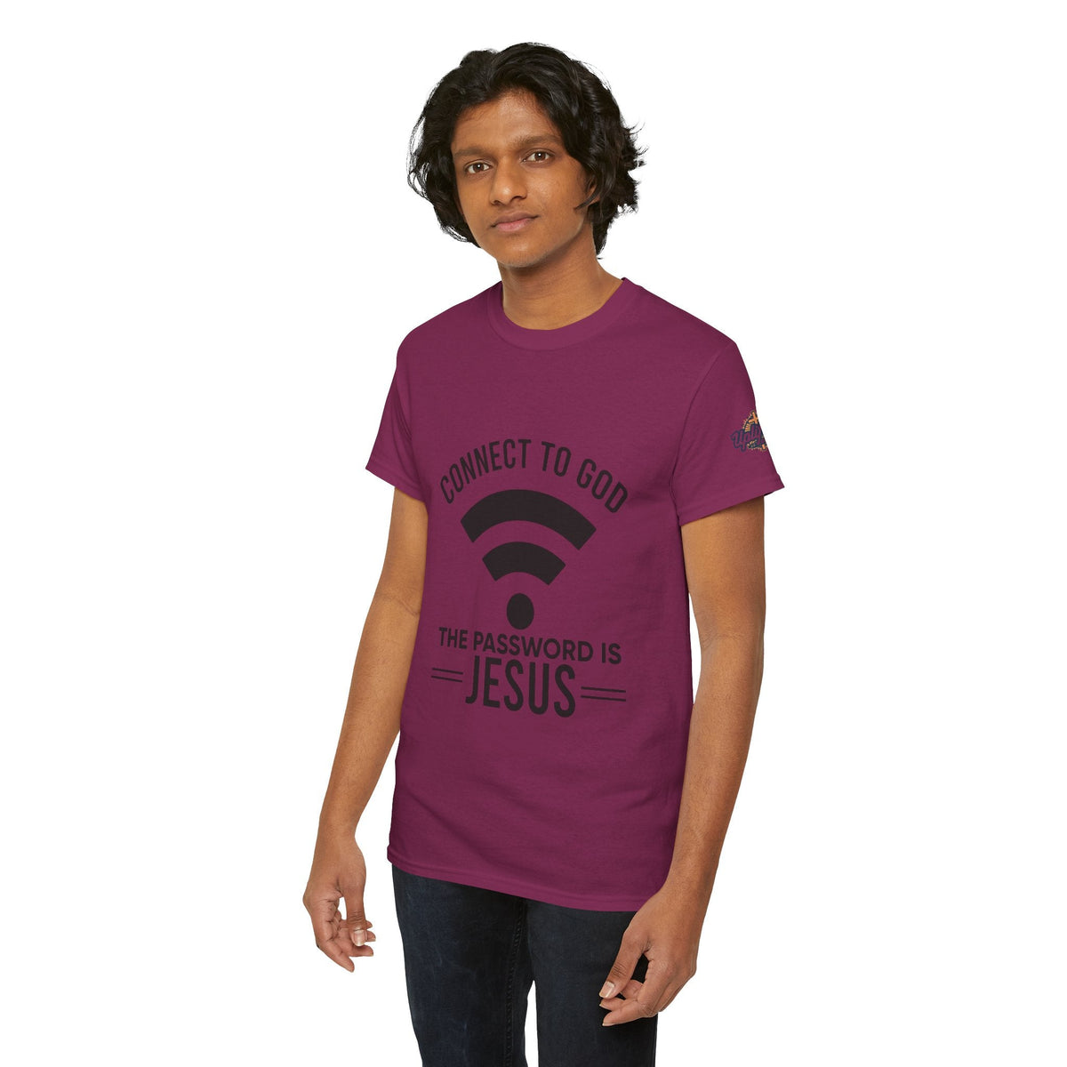 Connect to God T-shirt - WIFI Password is Jesus - Funny Christian Faith T-shirt Printify