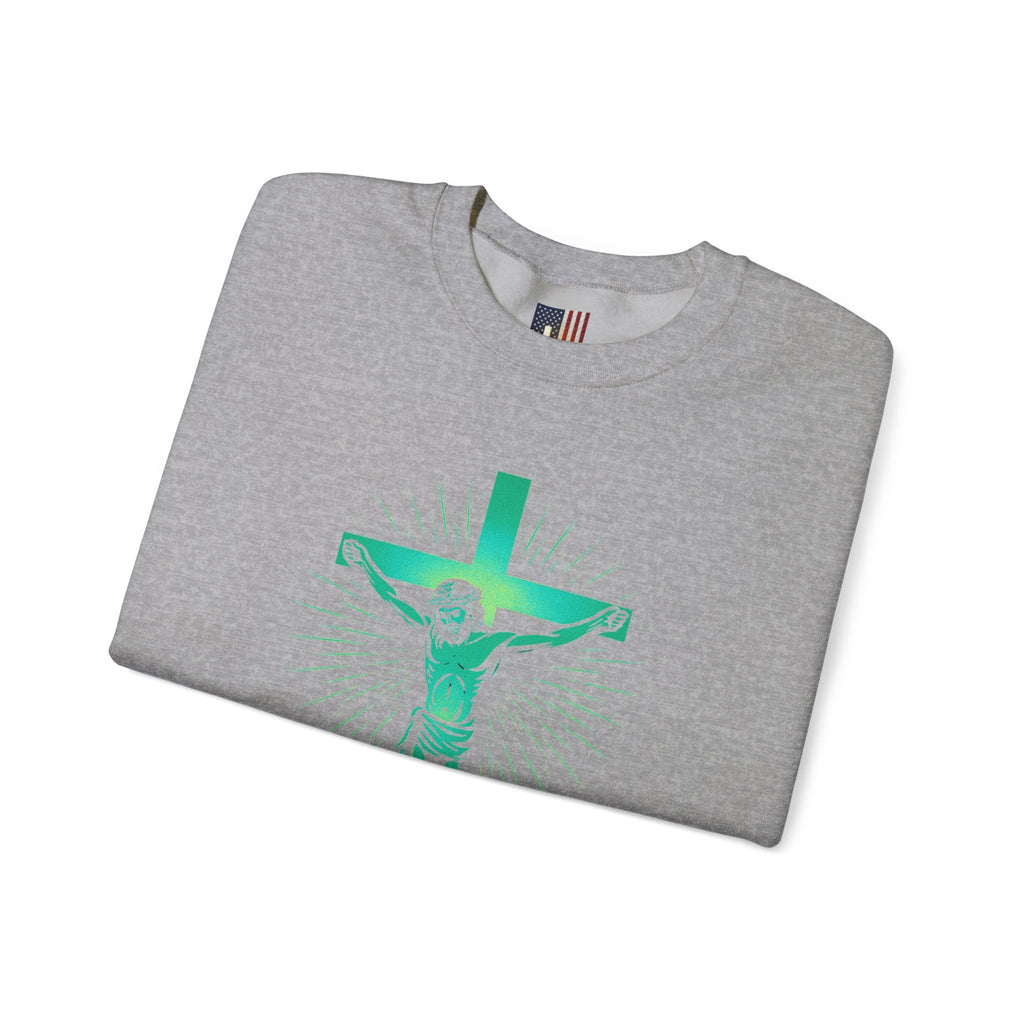 Unashamed Sweatshirt – Romans 1:16 Crucifixion Christian Sweatshirt for Bold Unwavering Faith Printify