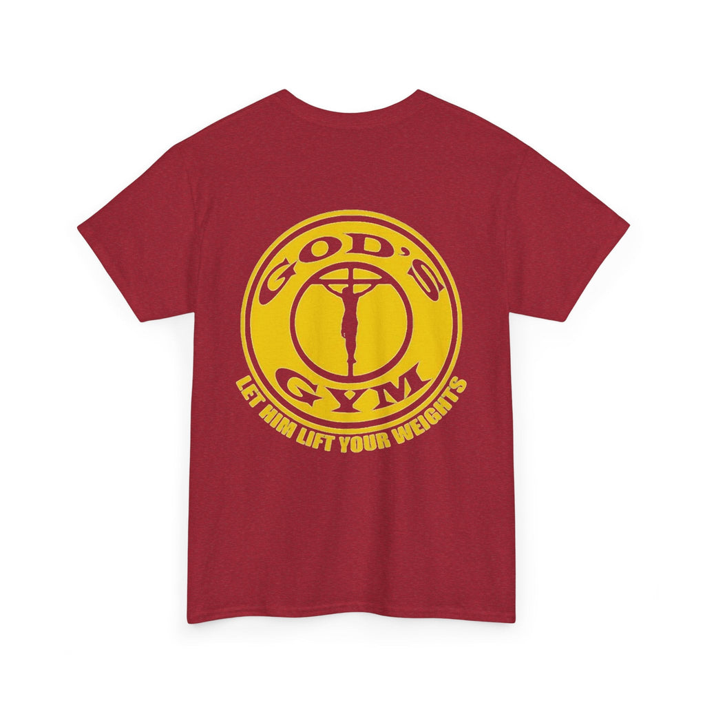 God's Gym T-Shirt — "Let Him Lift Your Weights" Christian Fitness Tee Printify