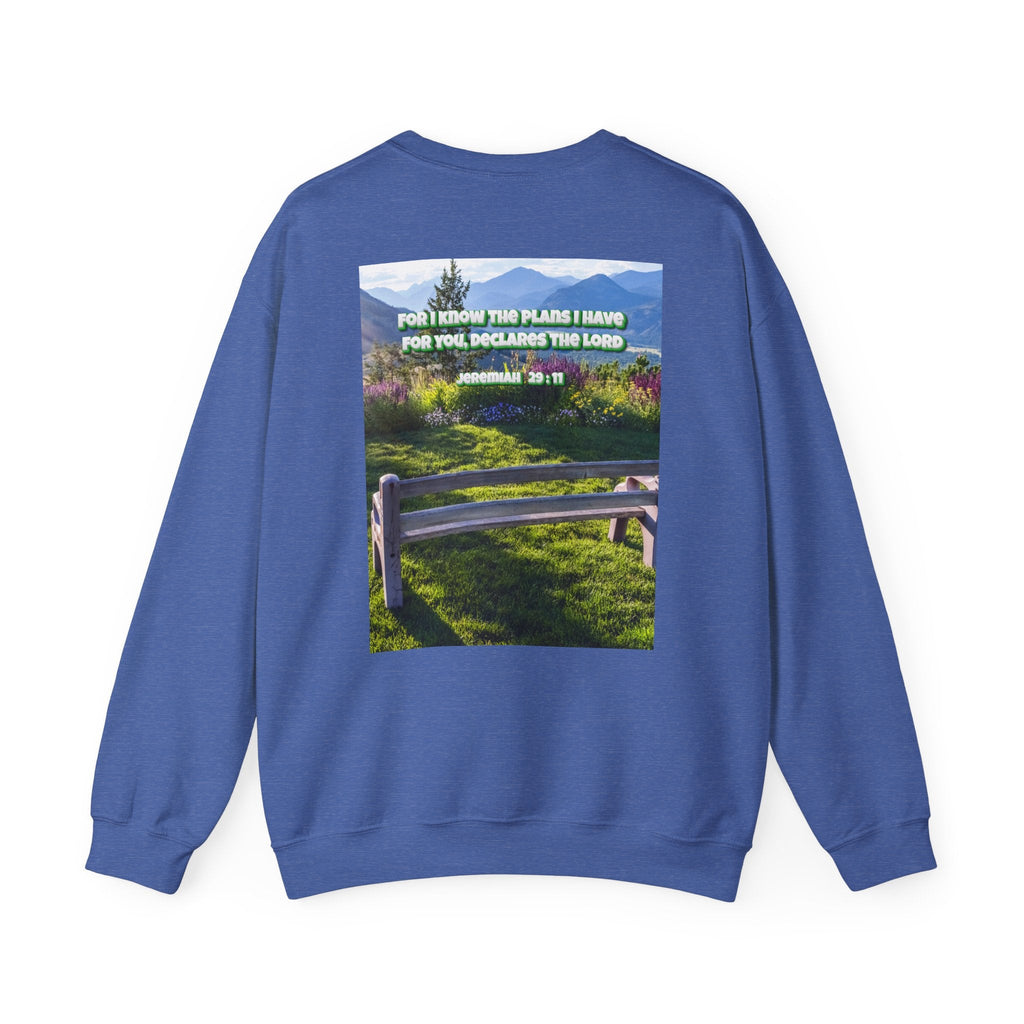 Bible Verse Unisex Heavy Blend™ Crewneck Sweatshirt -  Jeremiah 29 : 11 Printify