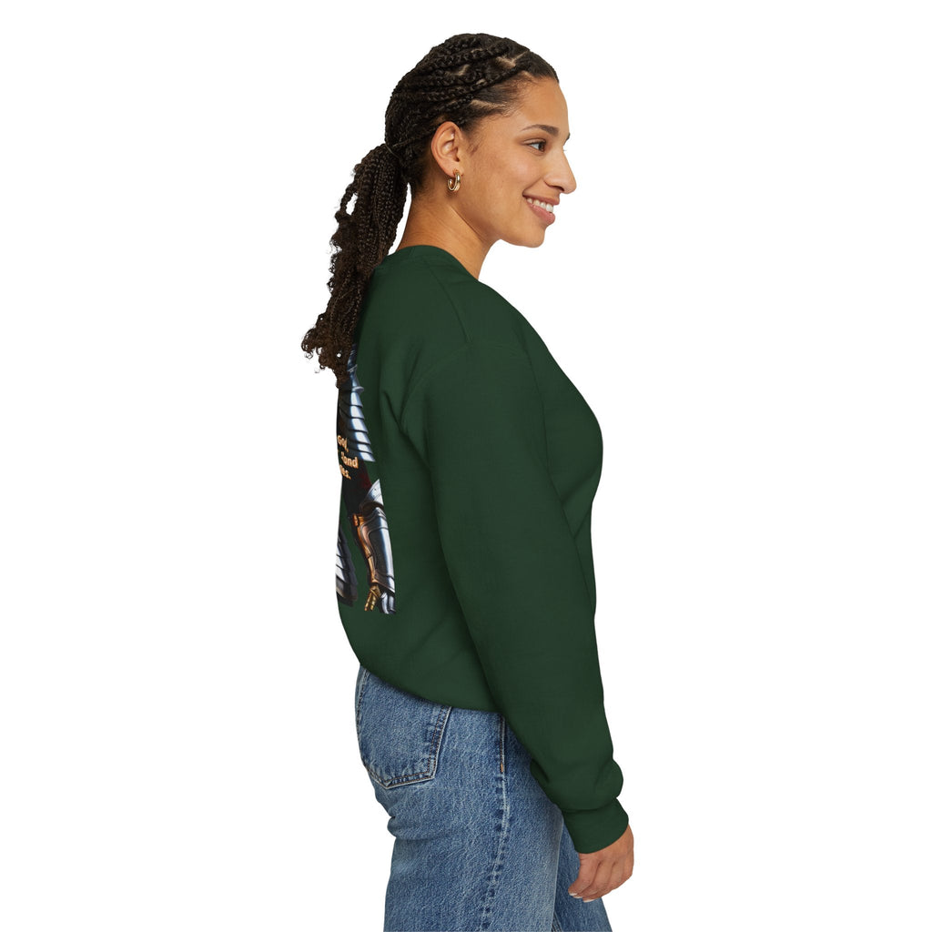 Religious Graphic Armor Of God Design - Unisex Heavy Blend™ Crewneck Sweatshirt Printify