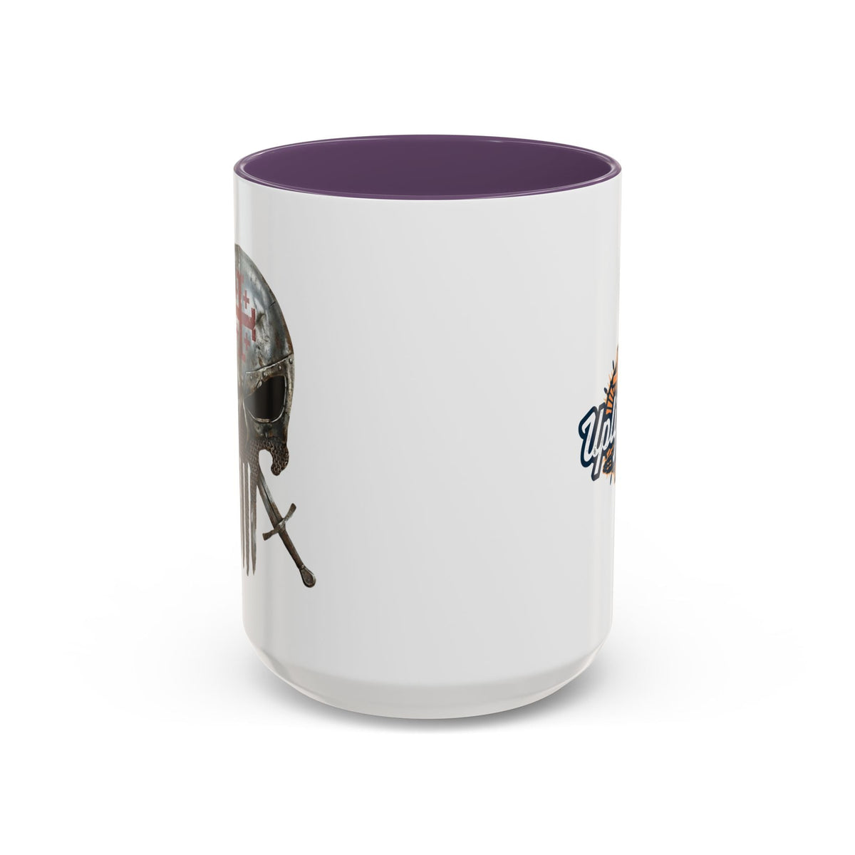 Crusader Knight Coffee Mug — 'Armor of God' Christian Skull 11/15oz Accent Mug Printify