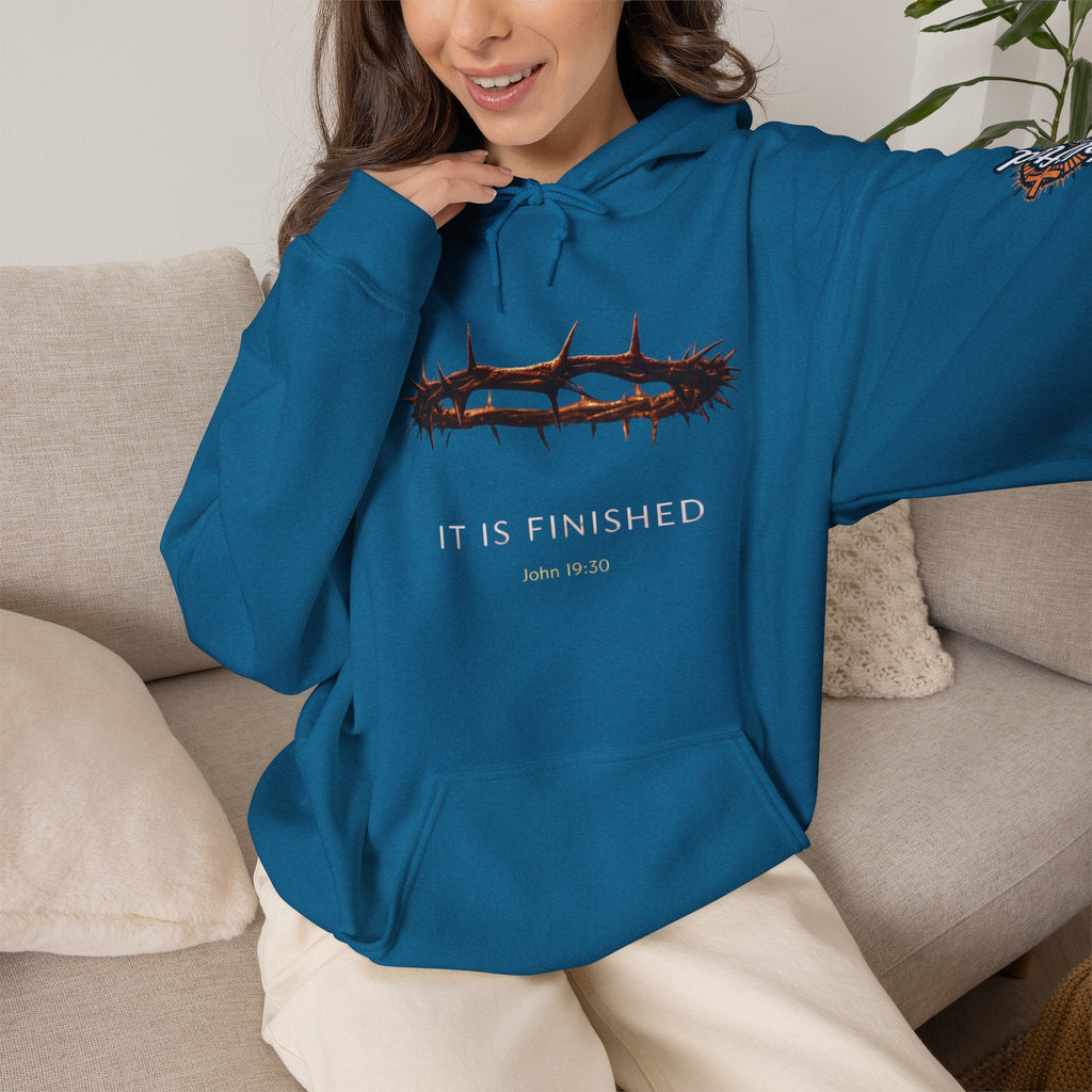 It Is Finished Crown of Thorns Hoodie — Christian John 19:30 Faith Hoodie Printify