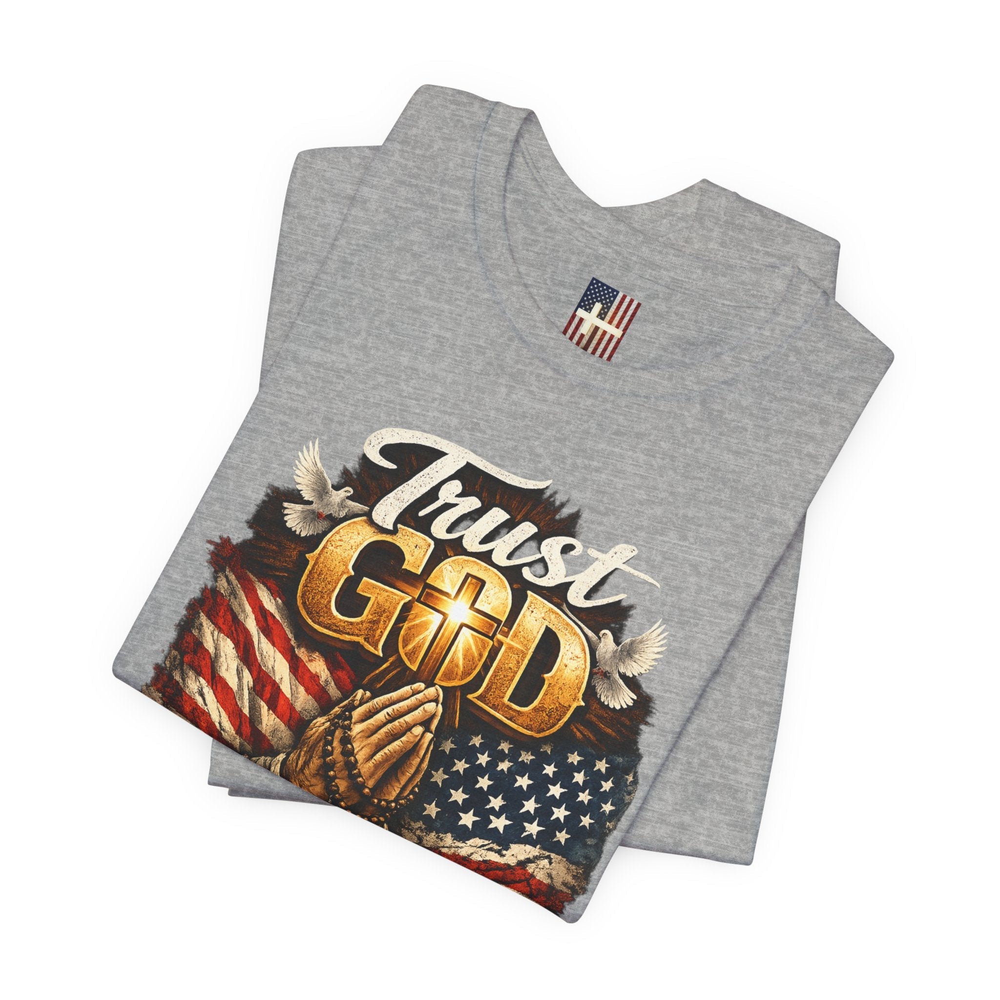 Trust God Not Government T-Shirt — Vintage Patriotic Christian Tee Printify