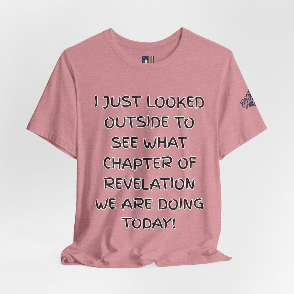 What Chapter of Revelation T-shirt – I Looked Outside My Window Christian T-shirt for End Times Humor & Faith Printify