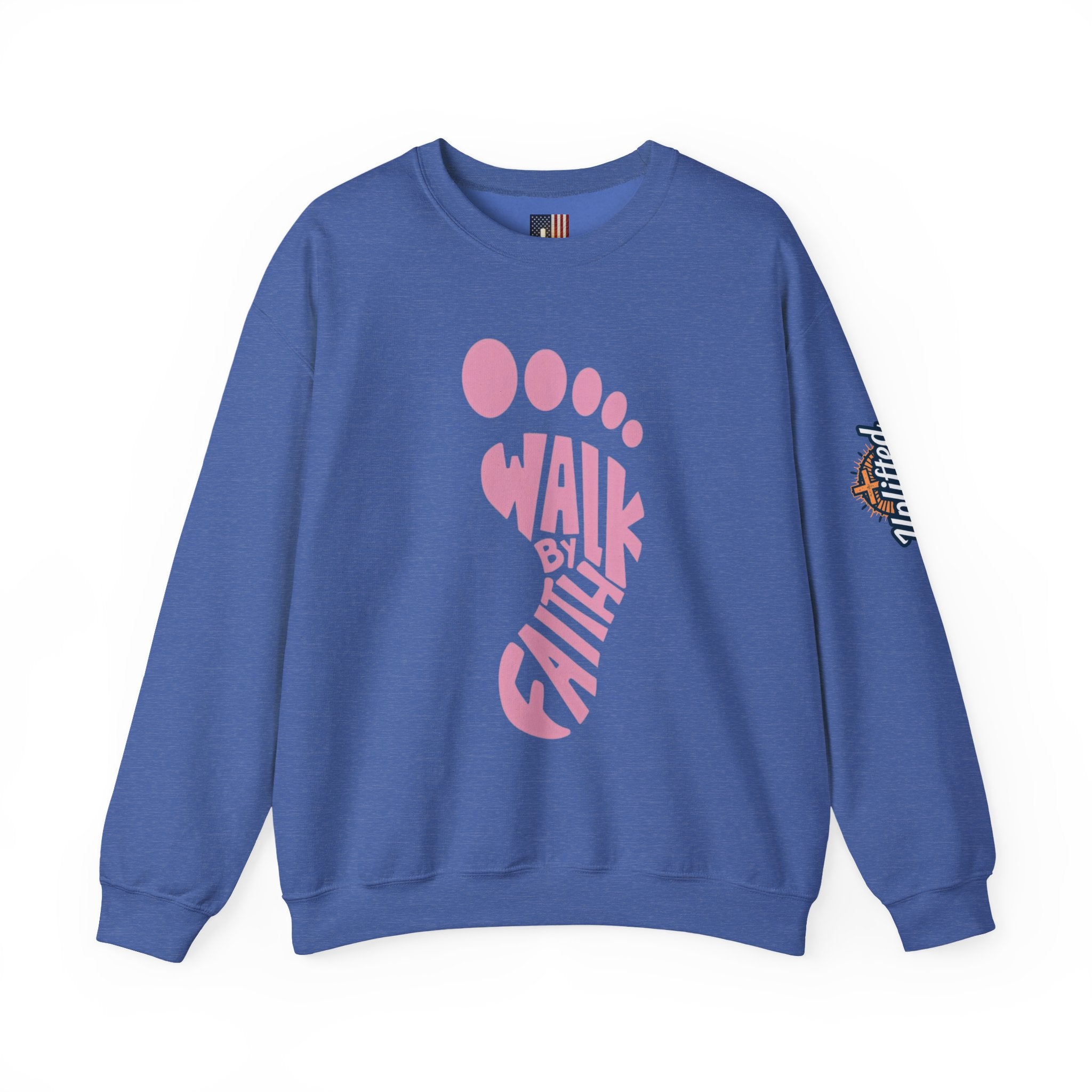 Walk By Faith Footprint Sweatshirt Printify