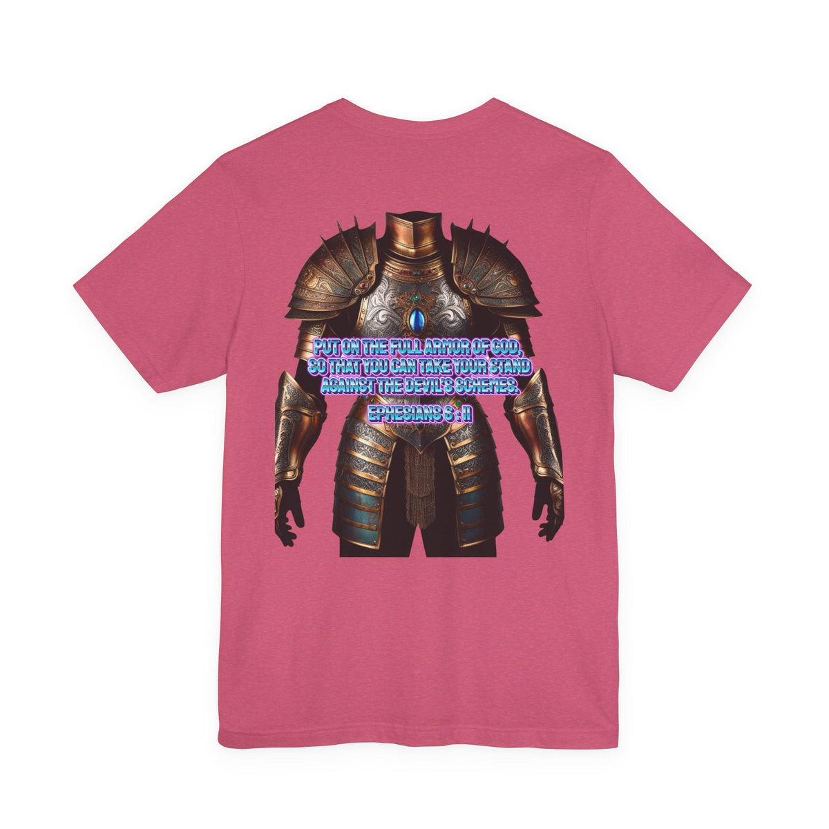 Religious Graphic Tee with Armor Of God Design Unisex Jersey Short Sleeve Tee Printify