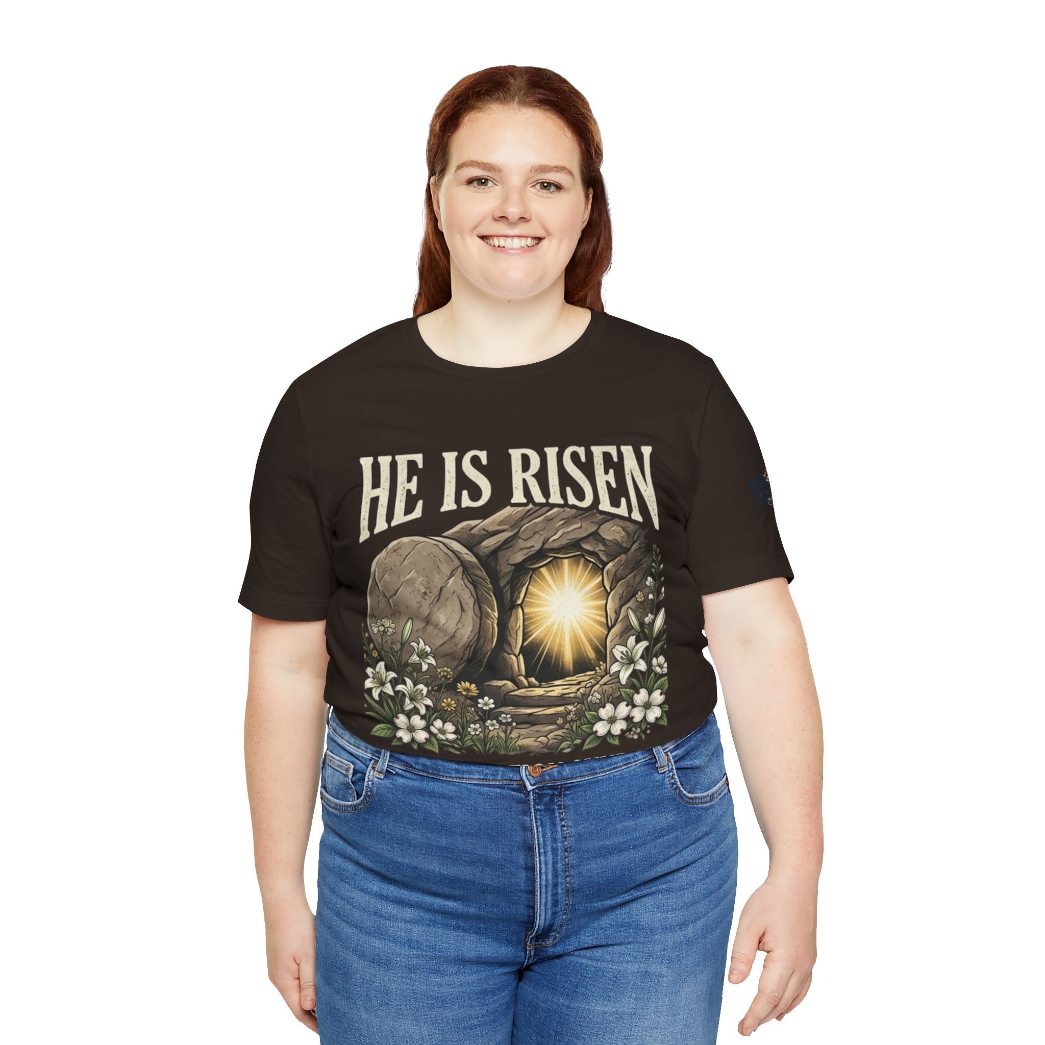 He Is Risen T-Shirt — Jesus Christ Resurrection Easter Tee Printify