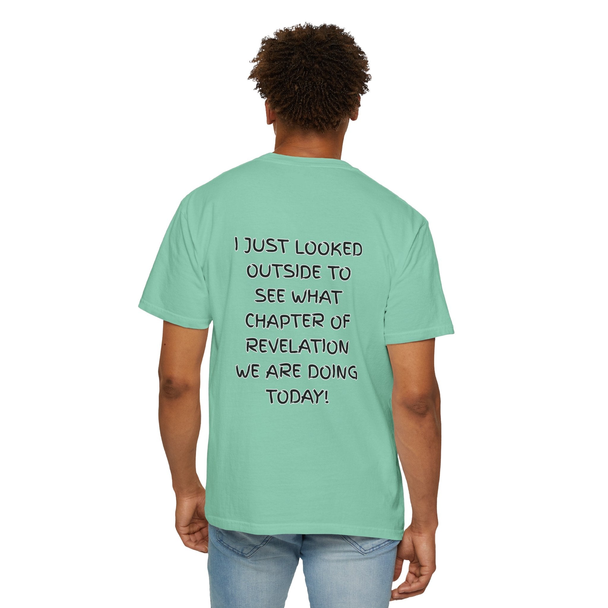 What Chapter of Revelation T-shirt – I Looked Outside My Window Christian T-shirt for End Times Humor & Faith Printify