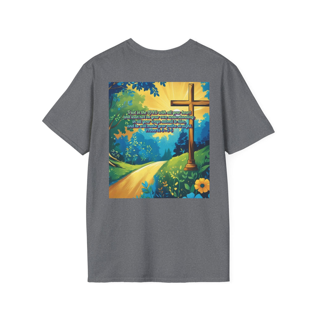 Trust in The Lord Proverbs 3:5-6 Biblical Design Unisex Softstyle T-Shirt Printify