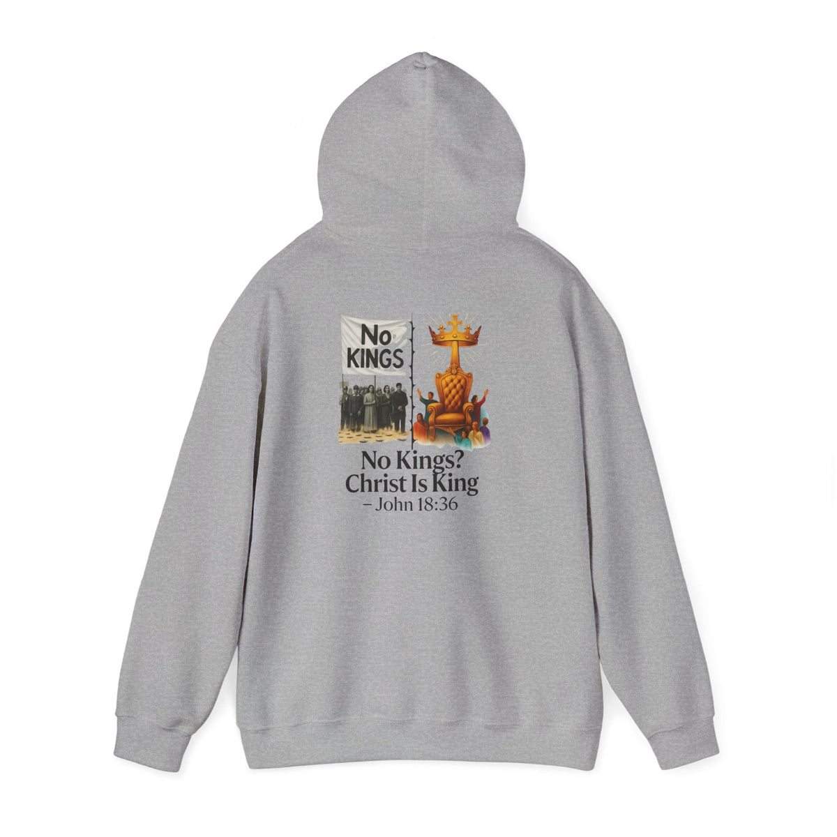 No Kings? Christ is King Hoodie – Bold Christian Hoodie for Sovereign Faith Printify
