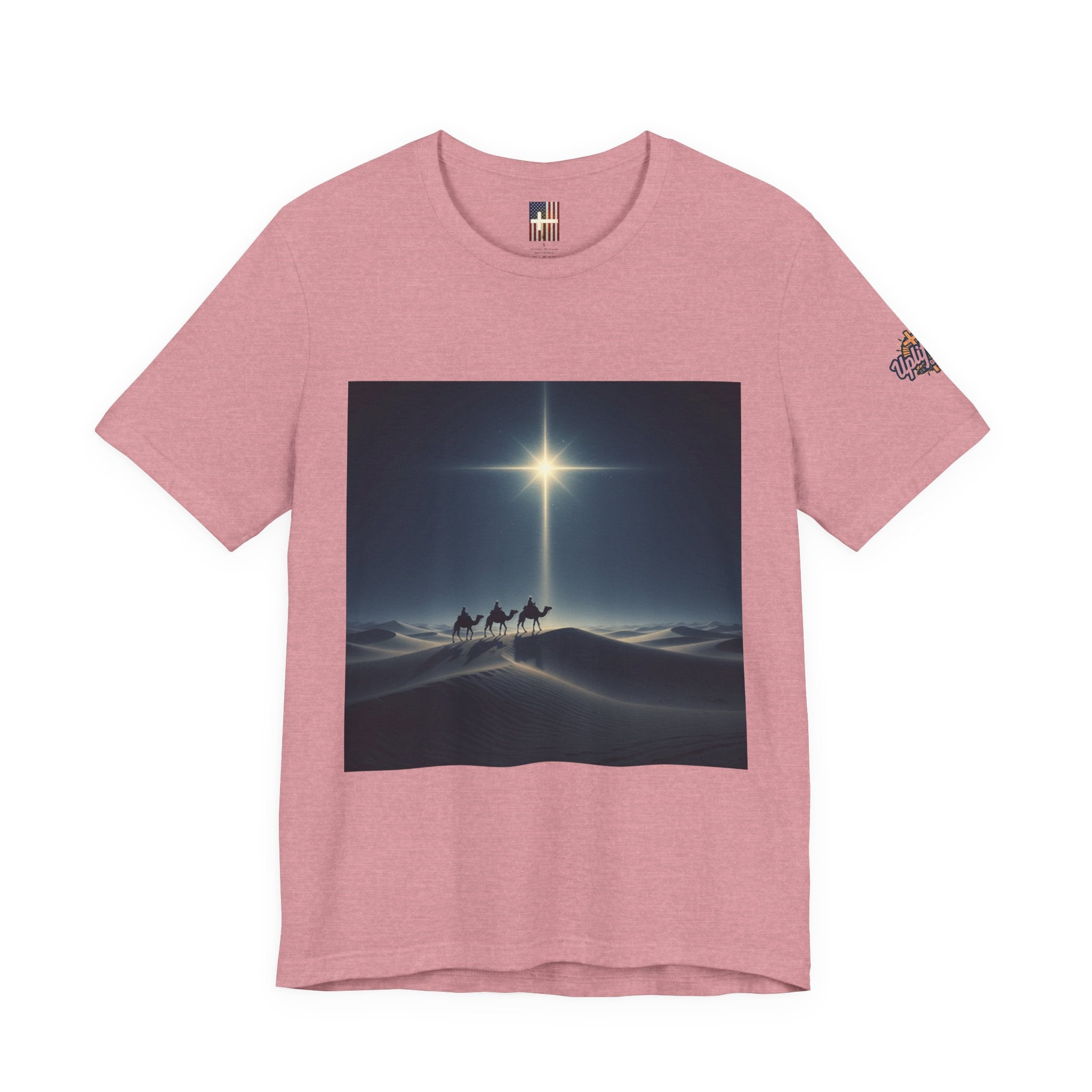 3 Wise Men T-shirt – Magi Camels Nativity Journey Christian Christmas T-shirt for Epiphany Faith & Holy Night Printify