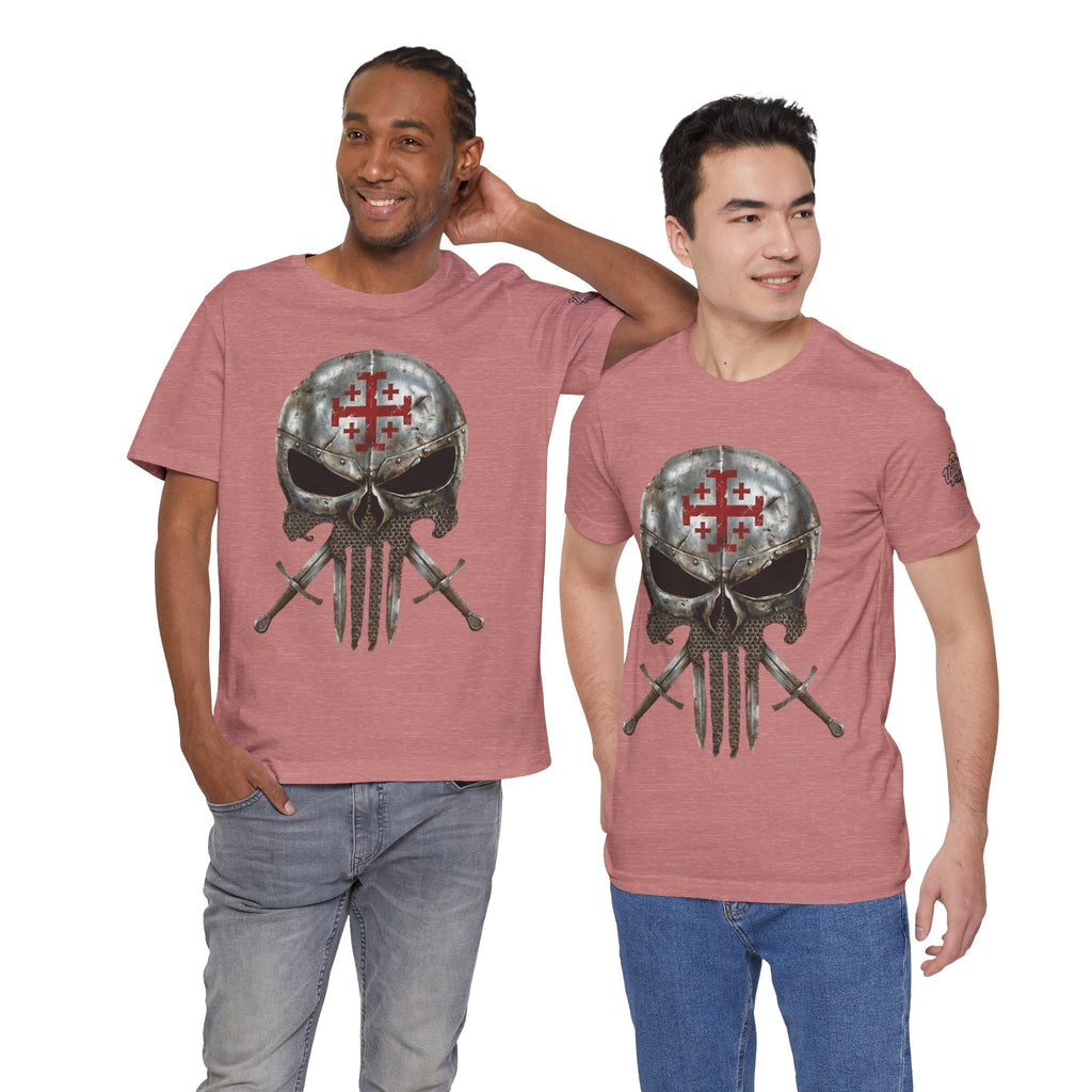 Crusader Knight Christian Skull T-shirt - Warrior Armor of God T-shirt Printify