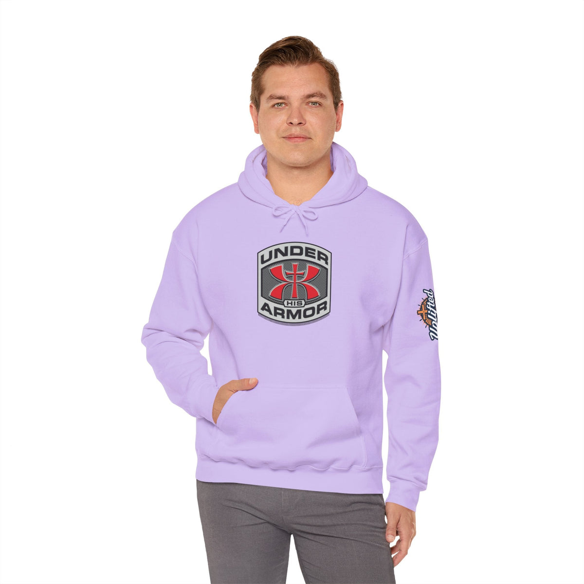 Under Armor Logo Hoodie — Black Athletic Pullover Printify