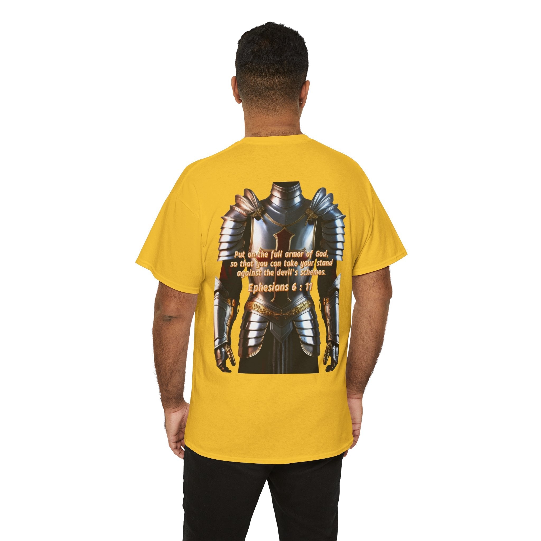 Religious Graphic Armor Of God Design - Unisex Heavy Cotton Tee Printify
