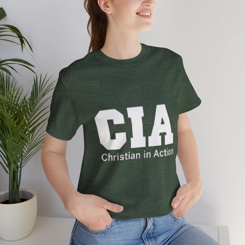 CIA Christian in Action T-shirt - Funny Faith Parody T-shirt - Mission Ready Apparel Printify