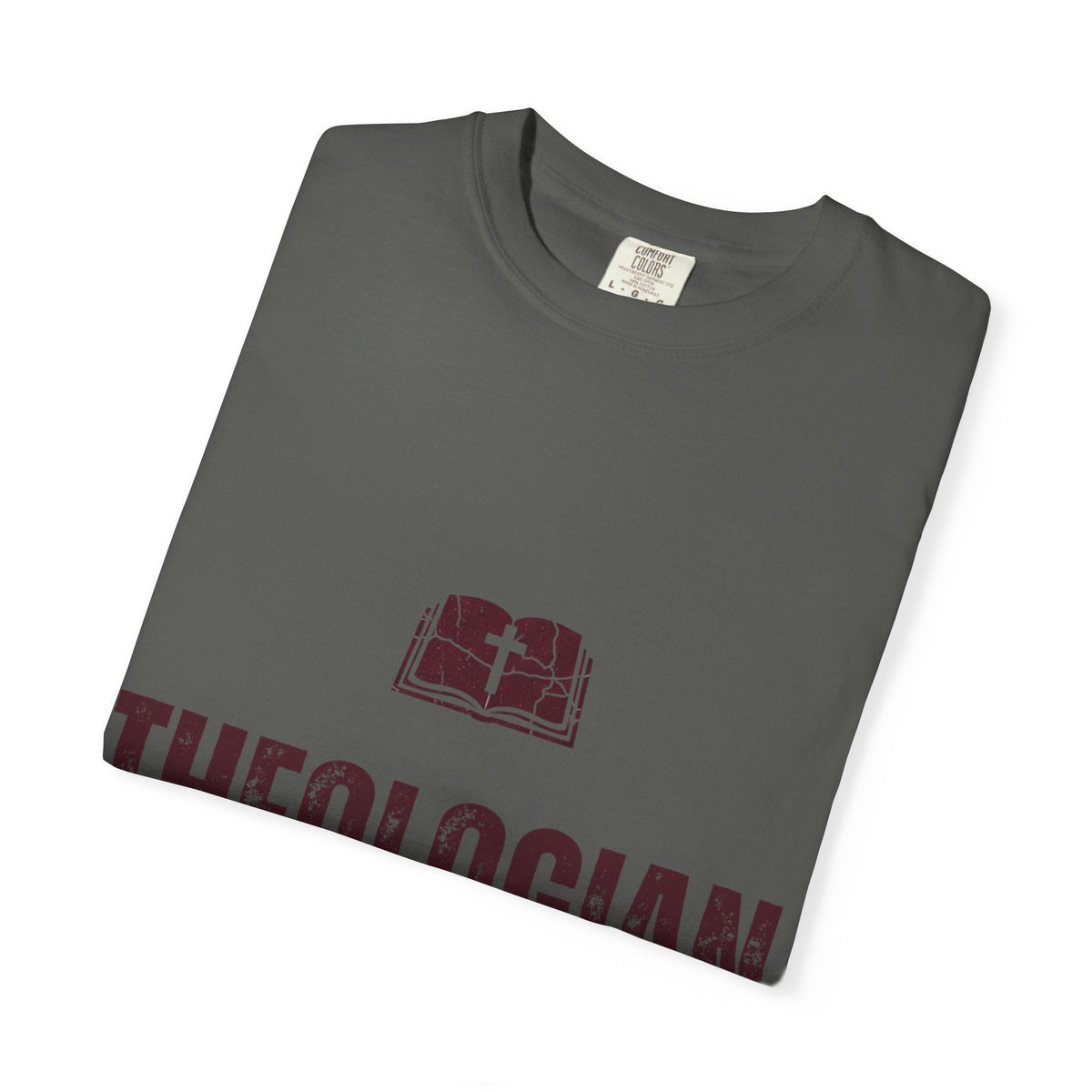 Theologian in Training T-Shirt – Open Bible & Cross Christian Tee for Faithful Learners Printify