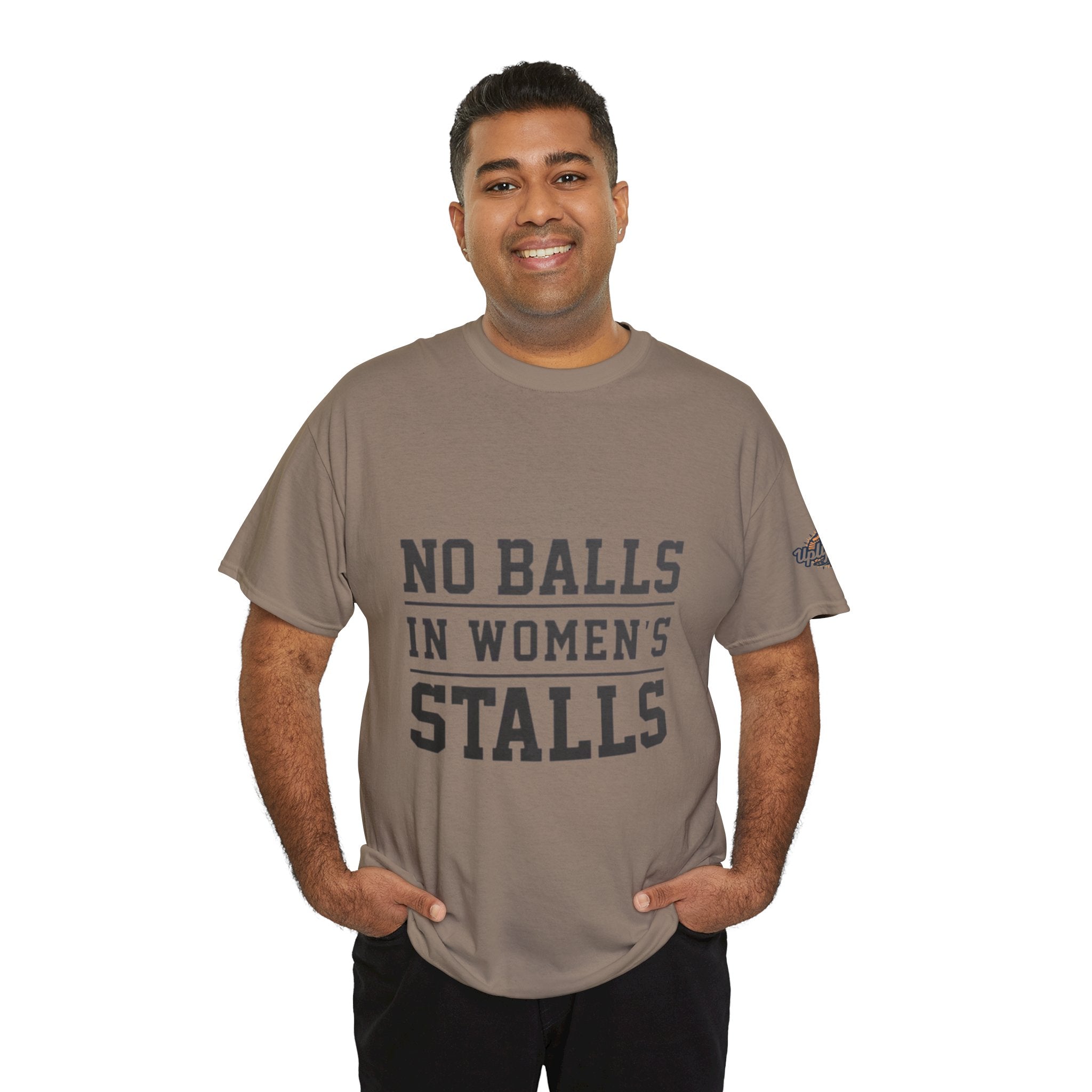 No Balls in Women's Stalls Retro Protest T-Shirt Printify