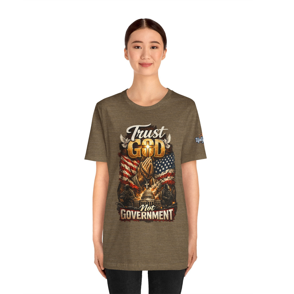 Trust God Not Government T-Shirt — Vintage Patriotic Christian Tee Printify